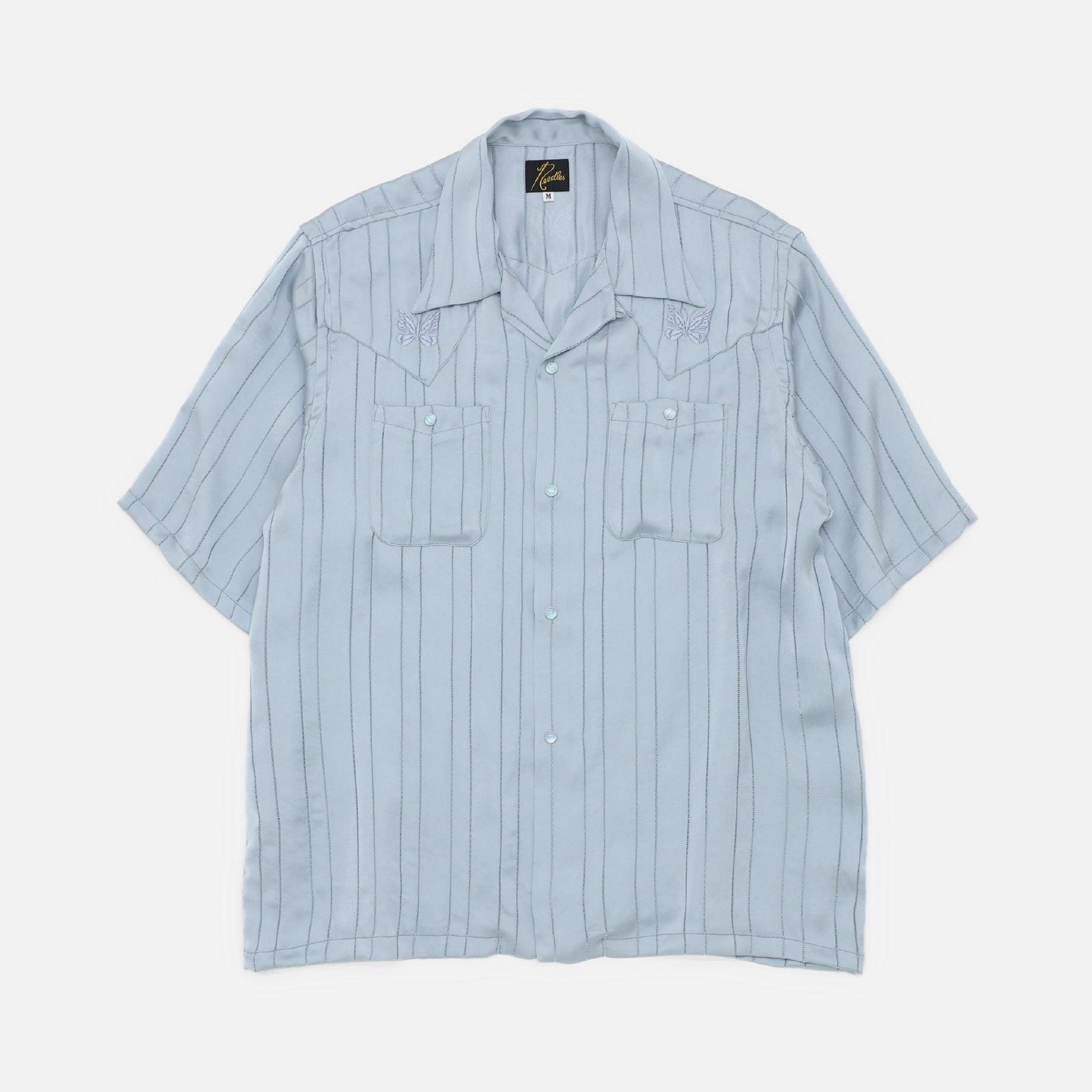 S/S COWBOY ONE-UP SHIRT - GEORGETTE （BLUE）