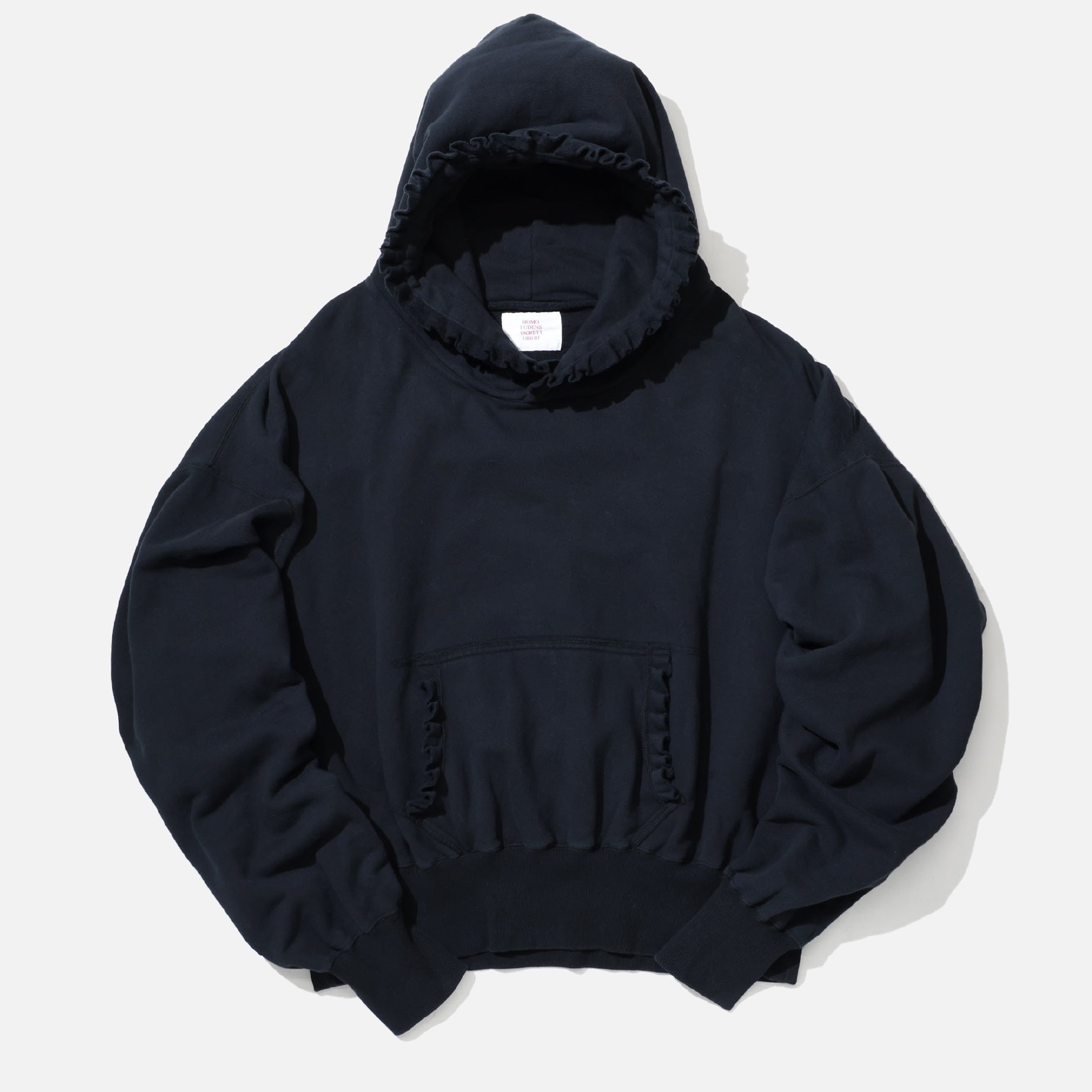 PLEATS HOODIE （BLACK）