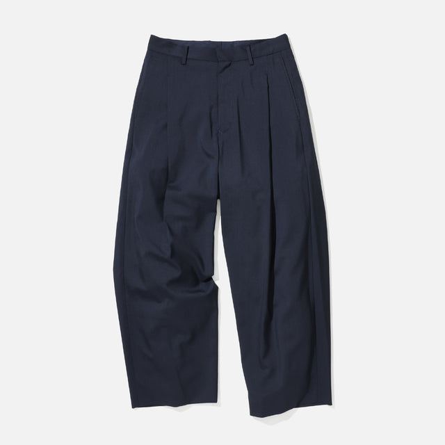 WOOL TROPICAL - 1 TUCK PANTS （D.NAVY）