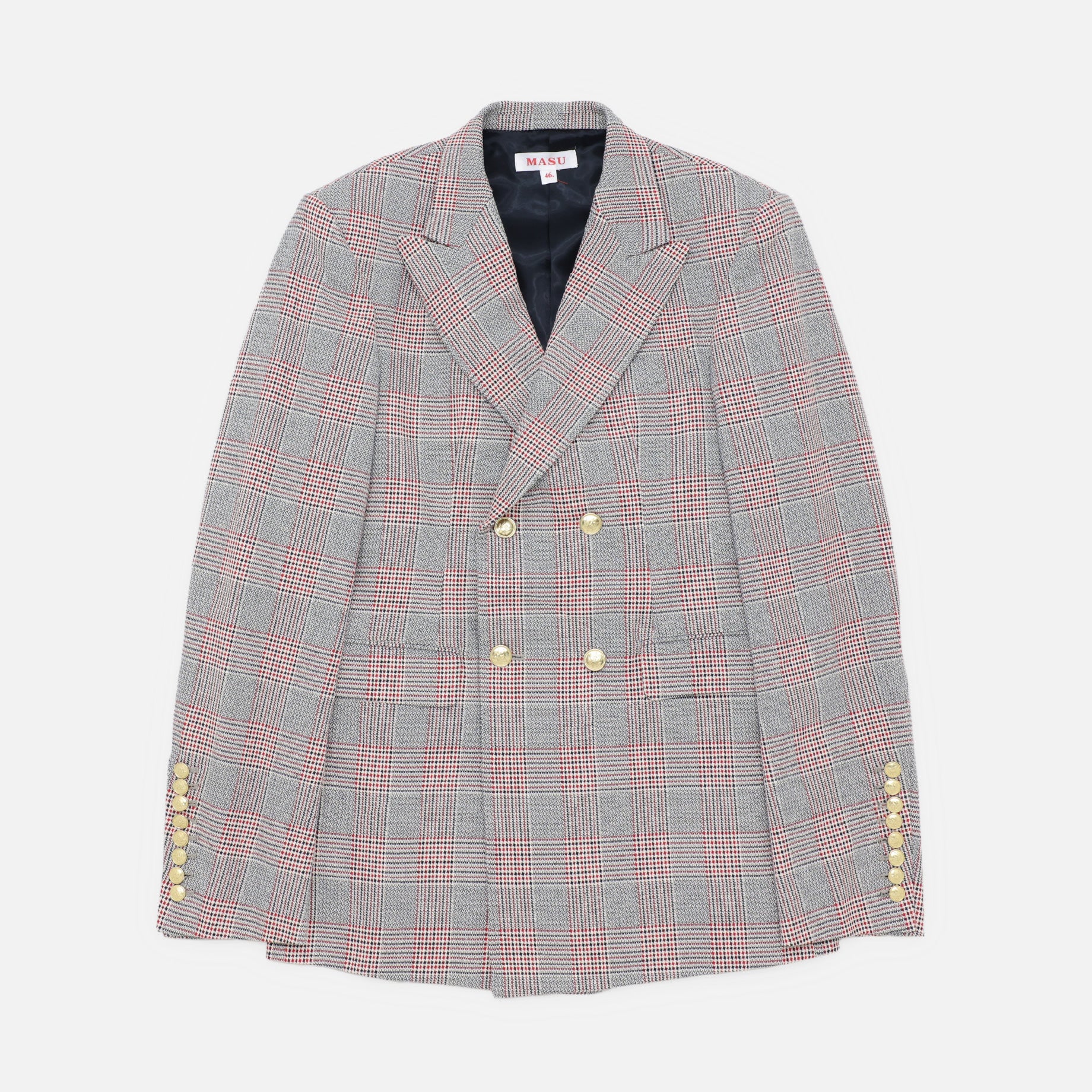 GLEN PLAID TAILORED JACKET（RED）