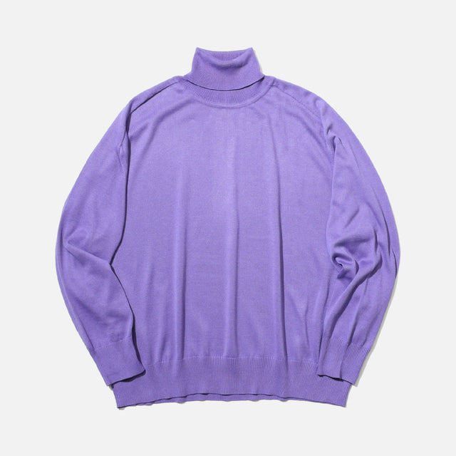 TURTLE NECK KNIT （L.PURPLE）