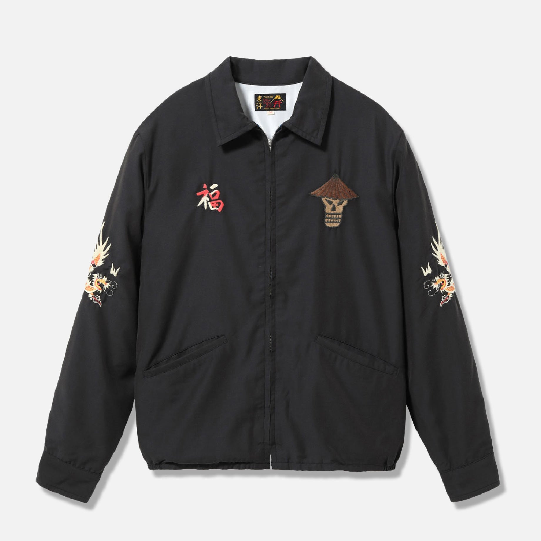 Late 1960s Style Cotton Rayon Vietnam Jacket “SKULL” AGING MODEL　（BLACK）