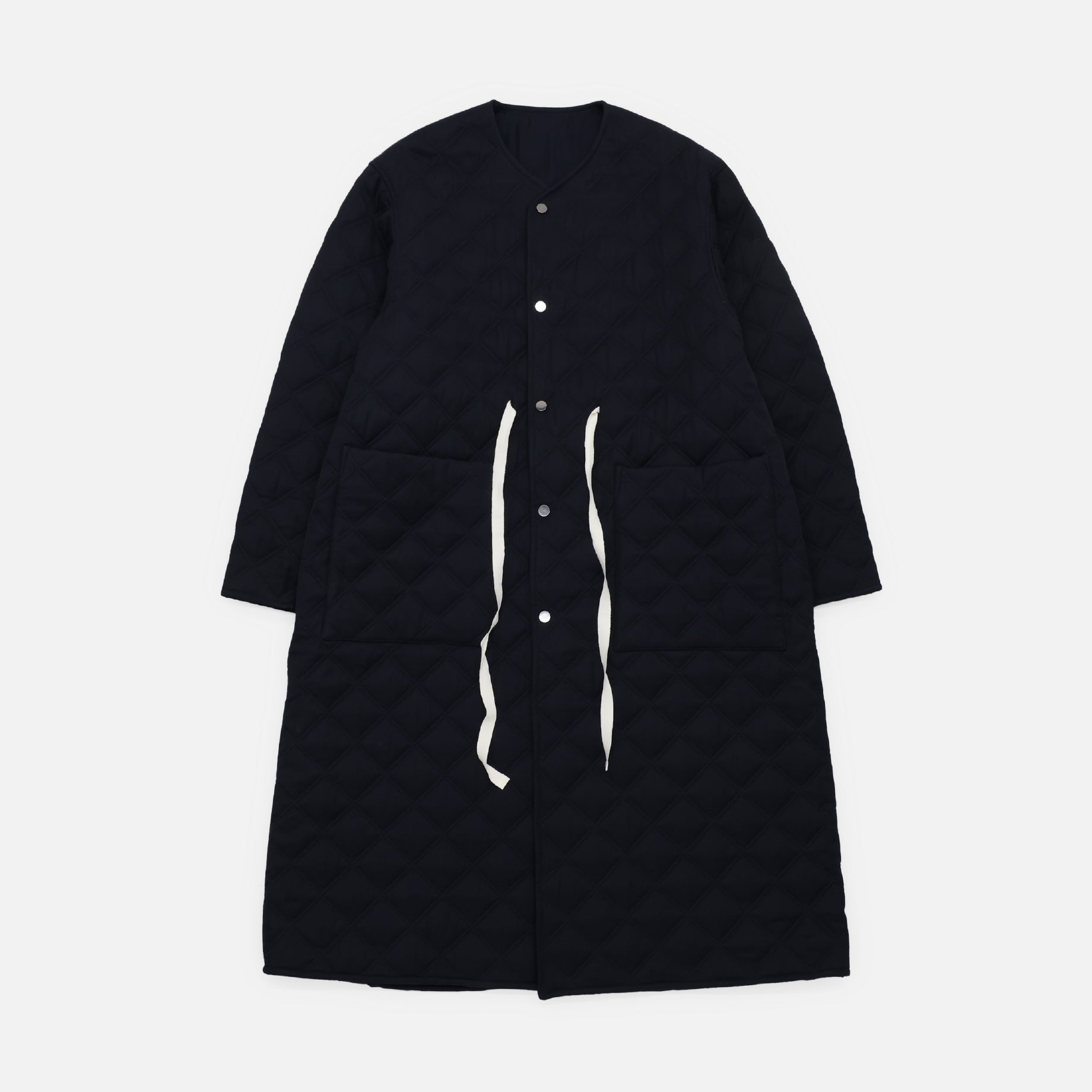 RAYON NO COLLAR COAT（D.NAVY）