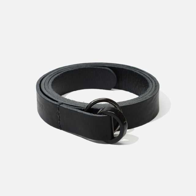HORN BUCKLE LEATHER BELT（BLACK）