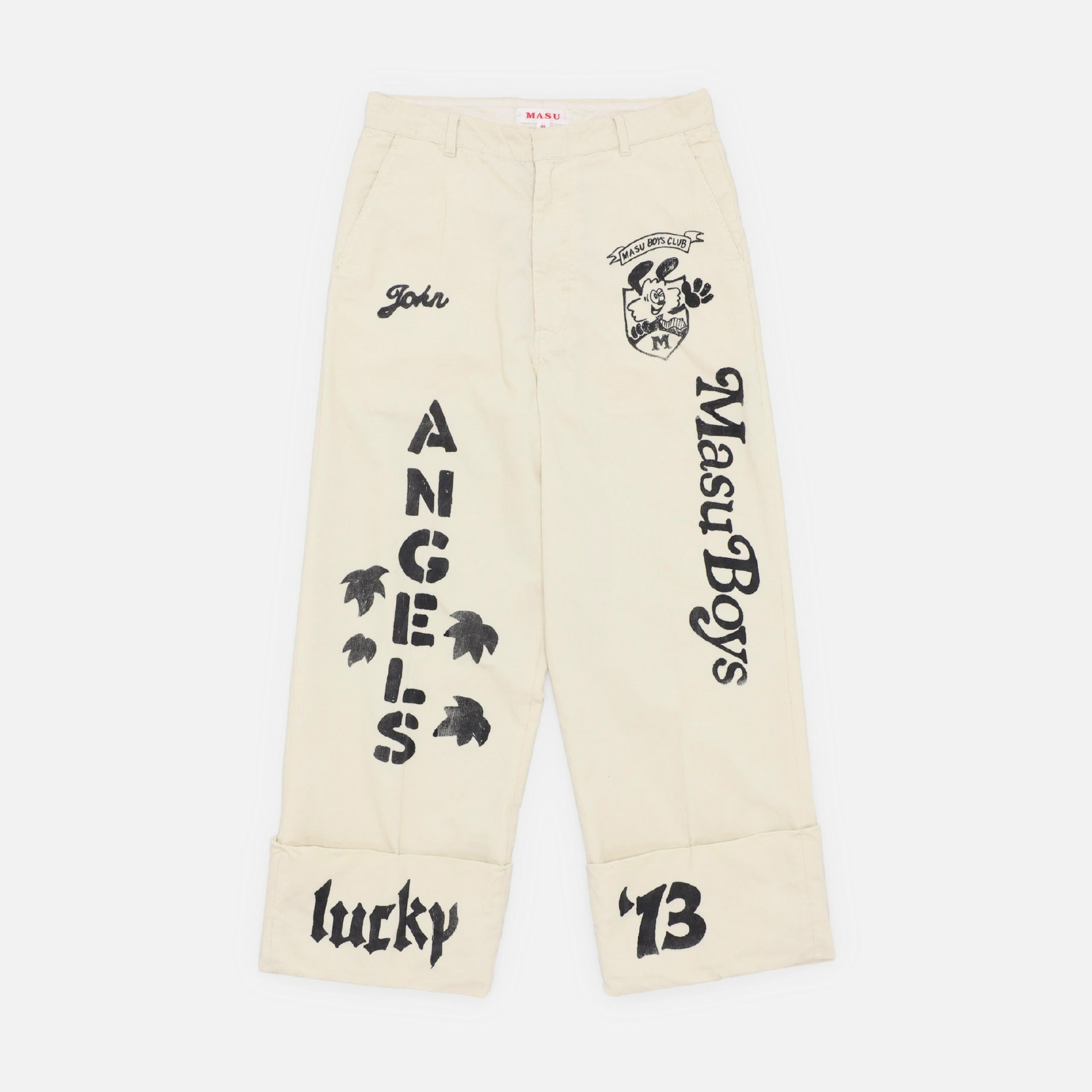 "MASU × VERDY" M.B.C. MEMORIAL PANTS（CREAM）