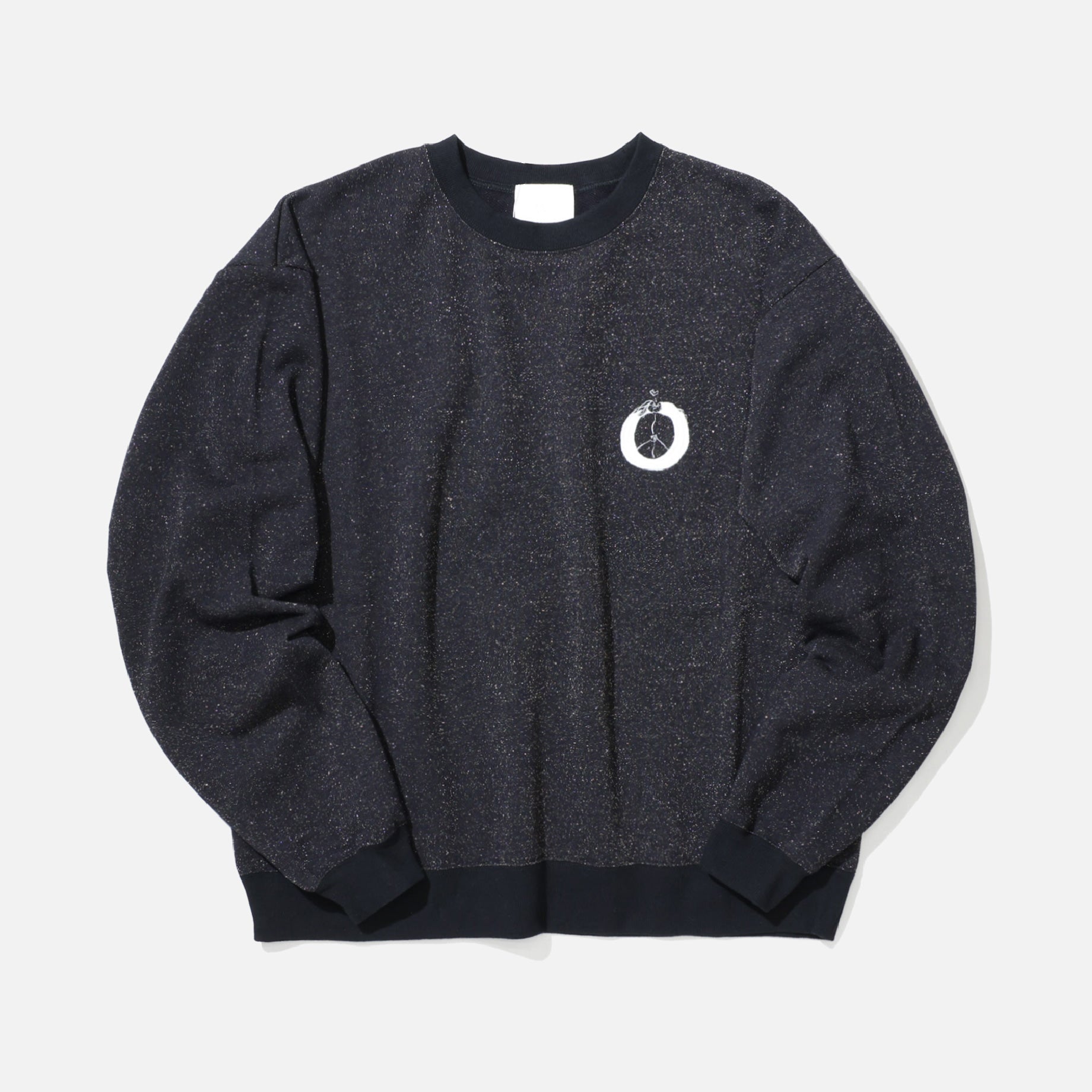 "PEACE" #01 GLITTER CN SWEAT （BLACK）