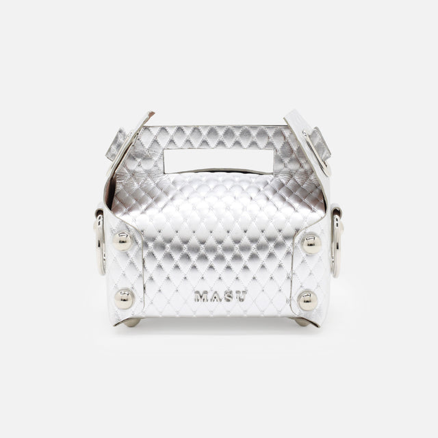 LEATHER CAKE MINI BAG（SILVER）