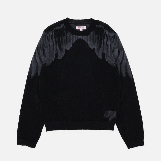 CLEAR ANGEL WING SWEATER（CLEAR BLACK）