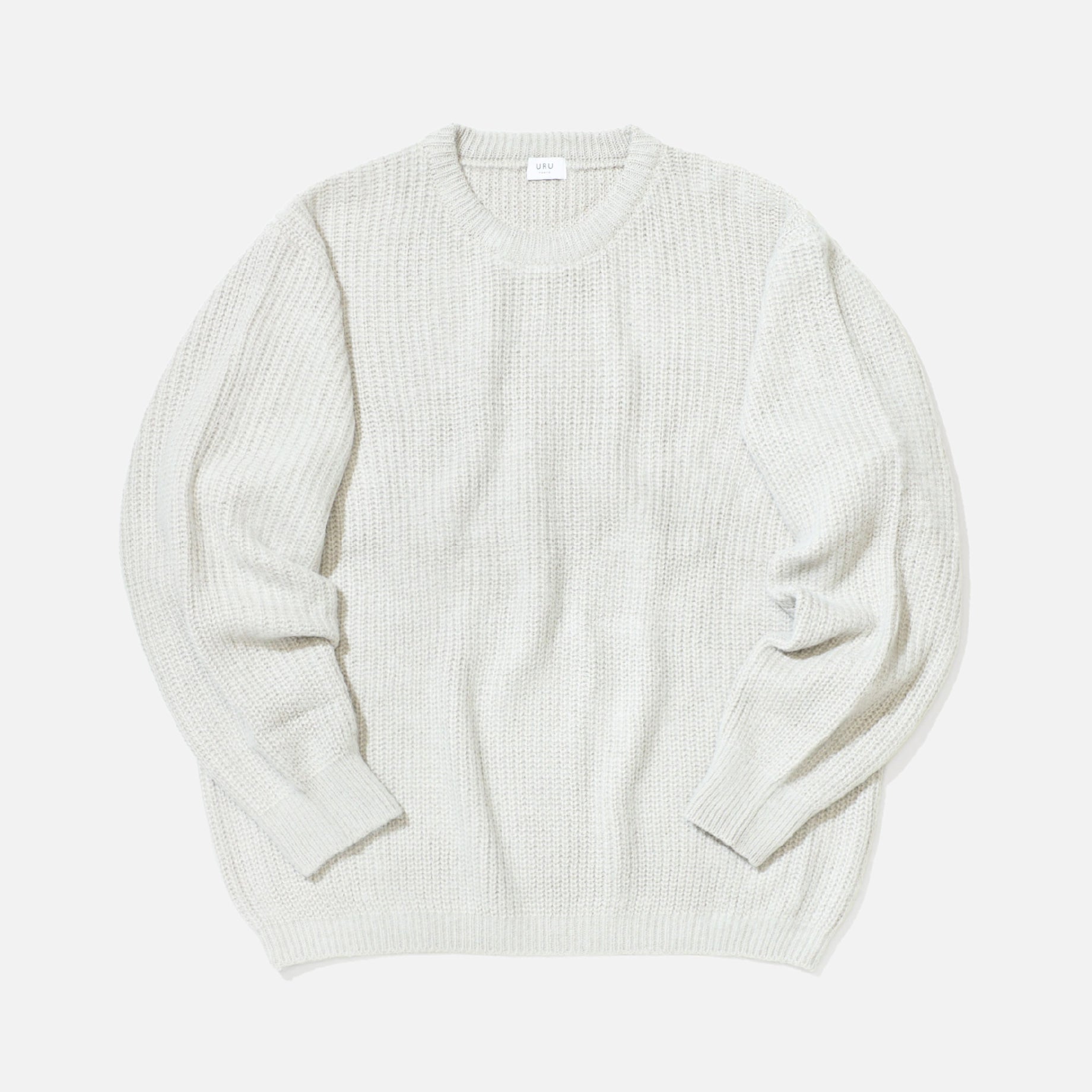 CREW NECK KNIT （L.BEIGE）