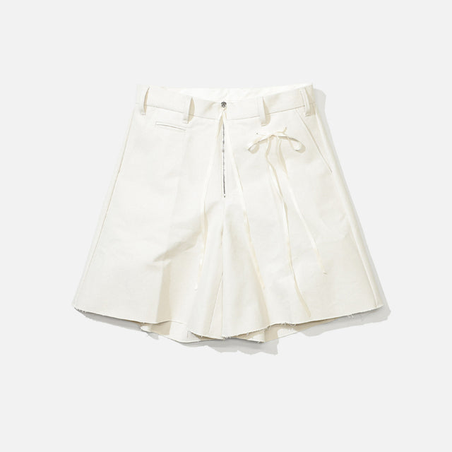 GLITTER CANVAS SHORTS （IVORY）