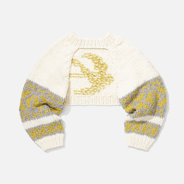 COWICHAN KNIT BOLERO（IVORY）