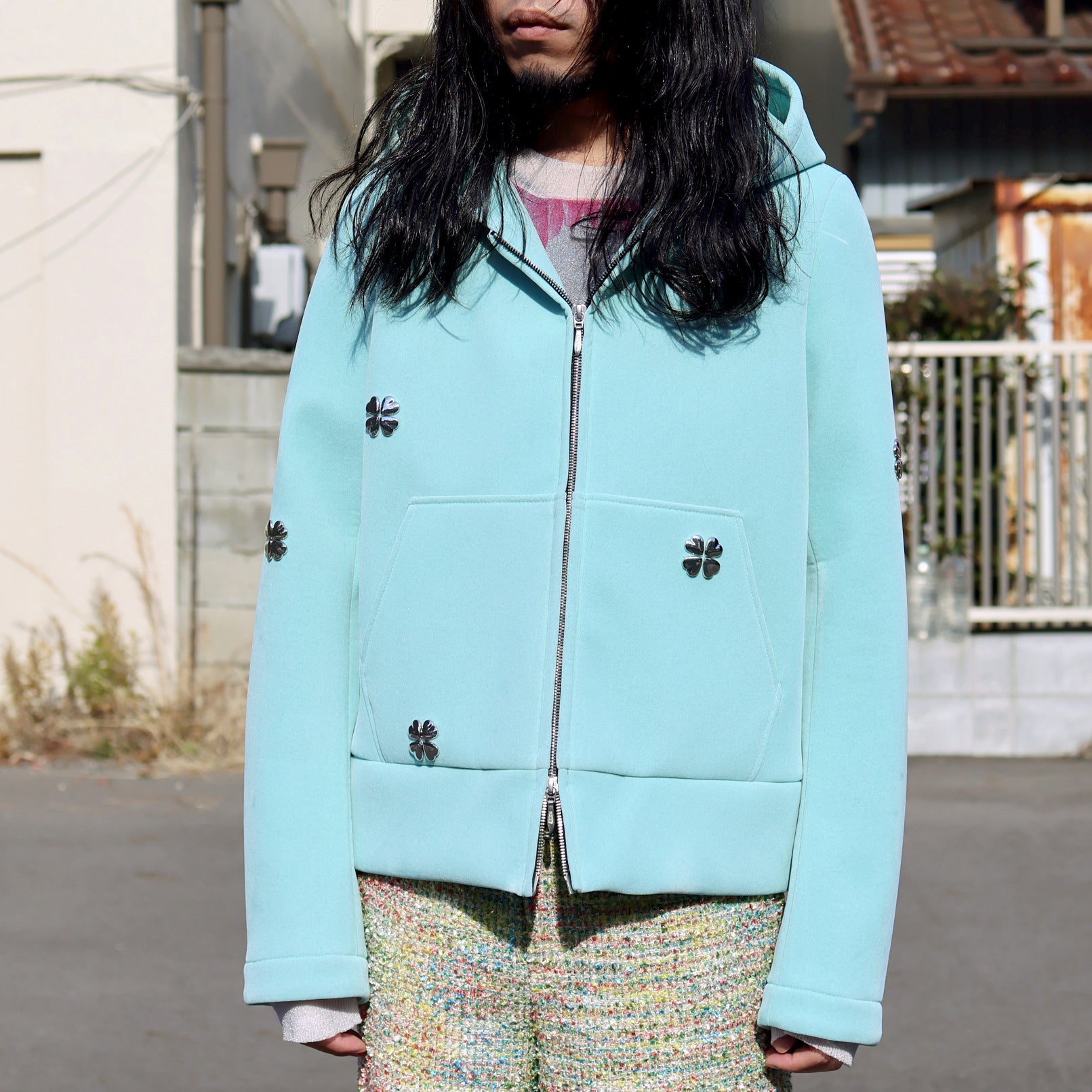 FLOCKY DOLL ZIP-UP HOODIE（MINT） – UNEVEN HUB STORE｜想像を超える 