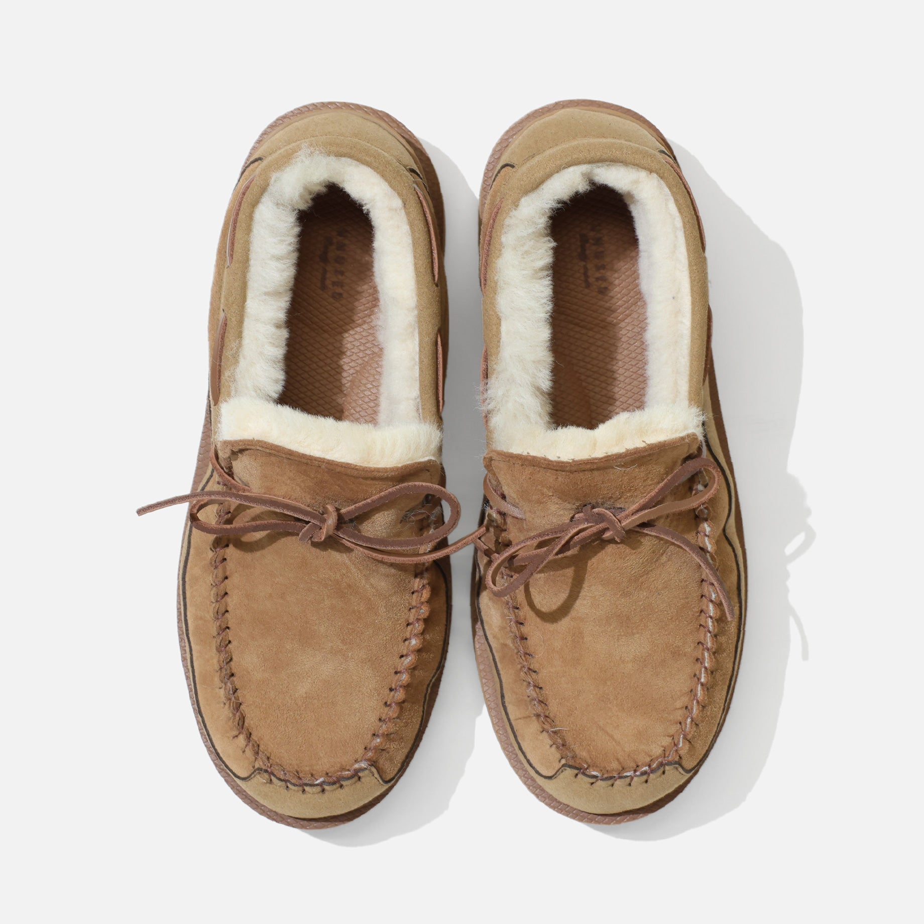 UNUSED × SUICOKE MOUTON MOCCASINS （BROWN）