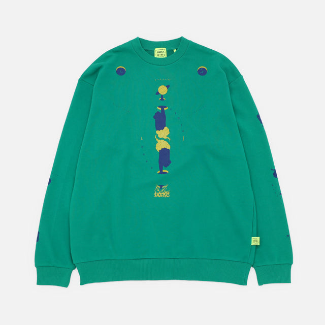 MASARU ISHIURA - '天地一指' SWEAT CREW NECK（GREEN）