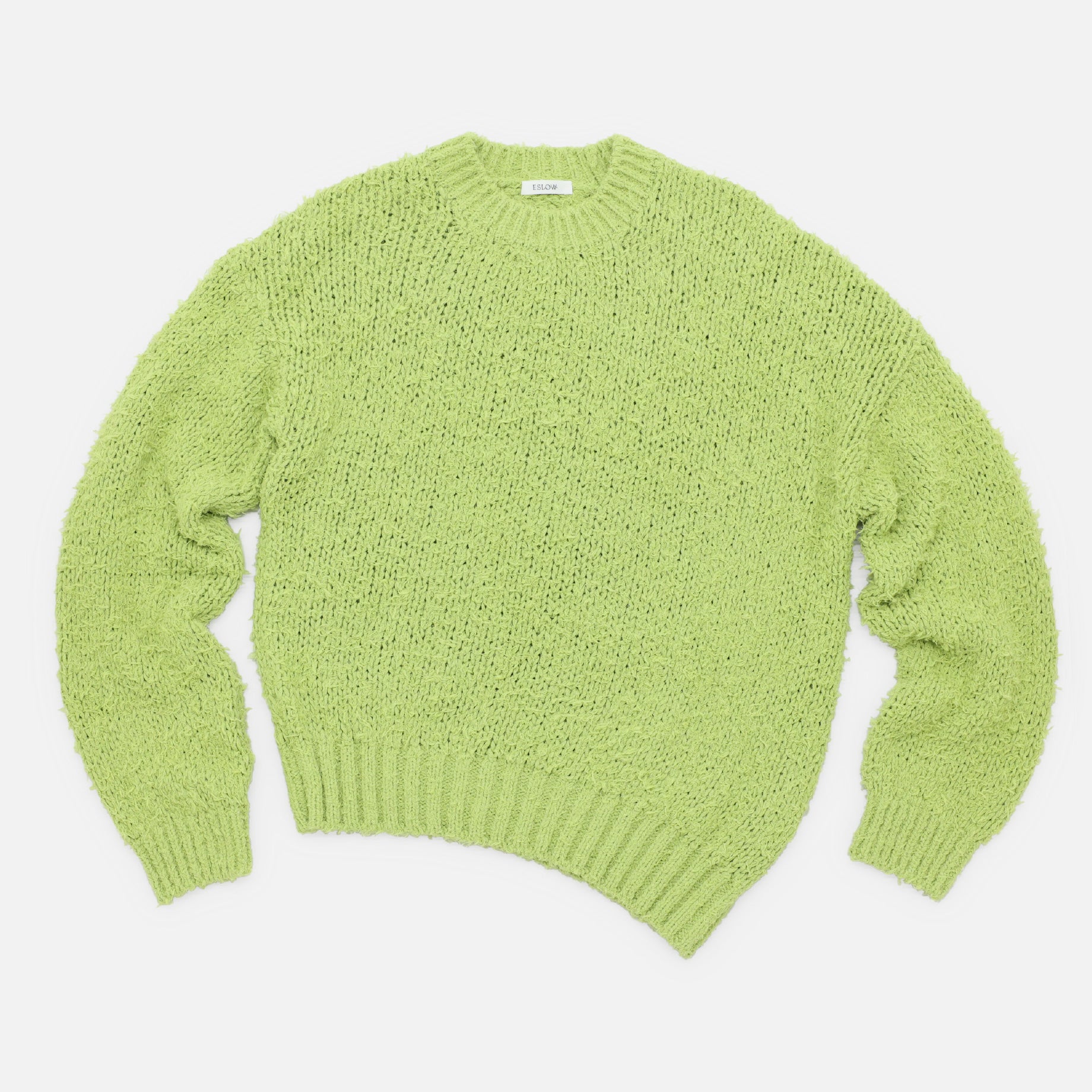 FUR COTTON CREWNECK PULLOVER（GREEN）