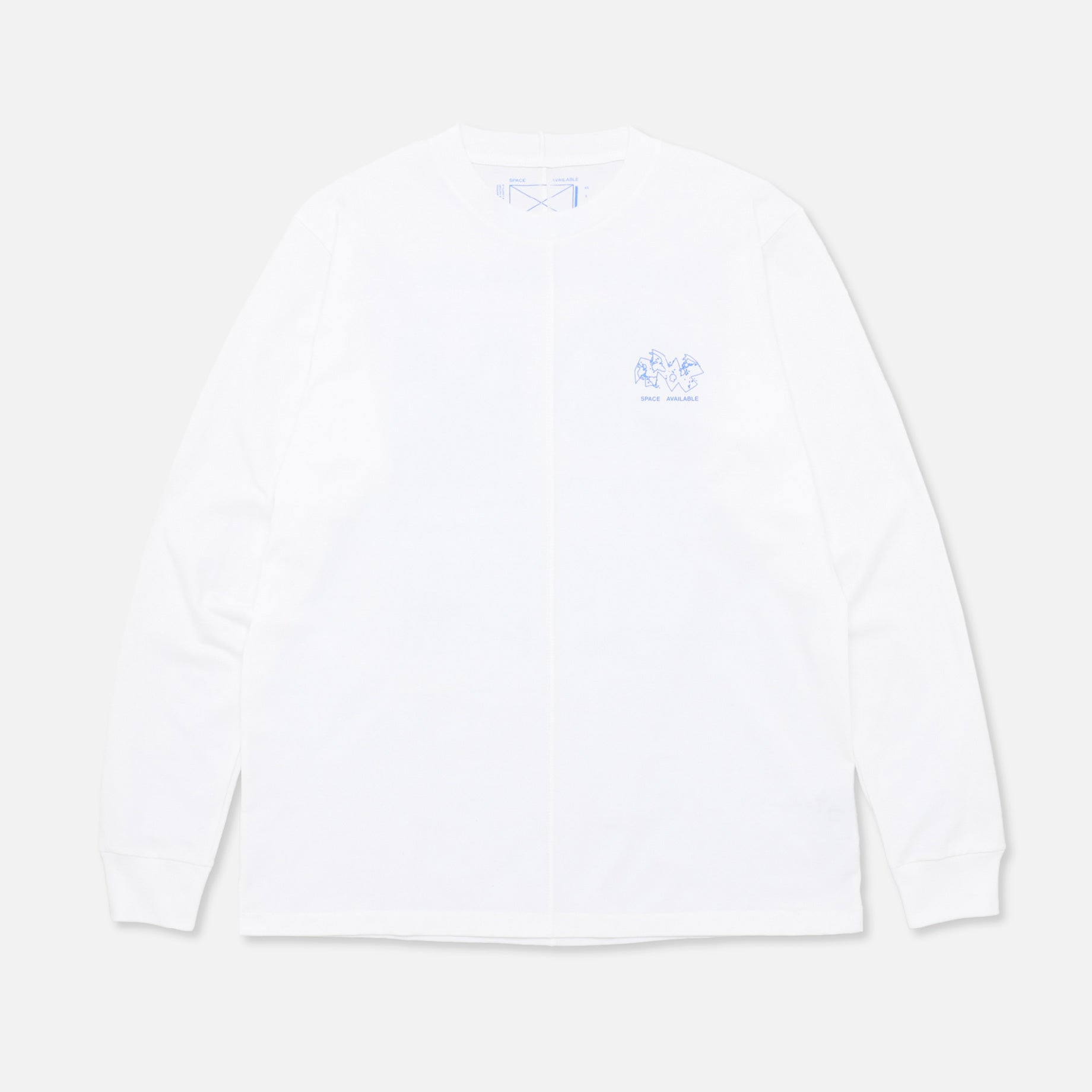 OCEAN MAPPING LONG SLEEVE TEE（WHITE）