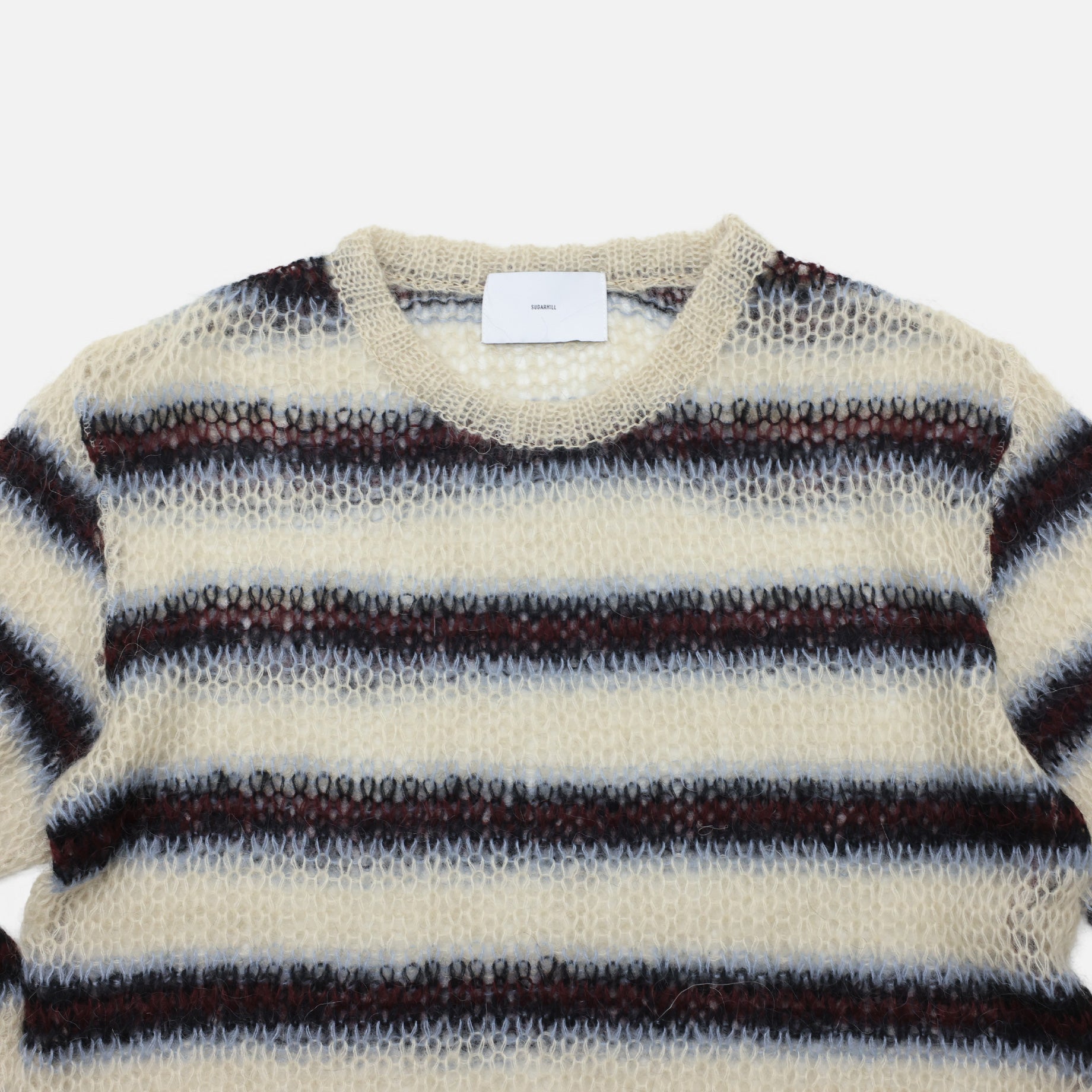 MOHAIR STRIPE PULLOVER（WINE STRIPE）