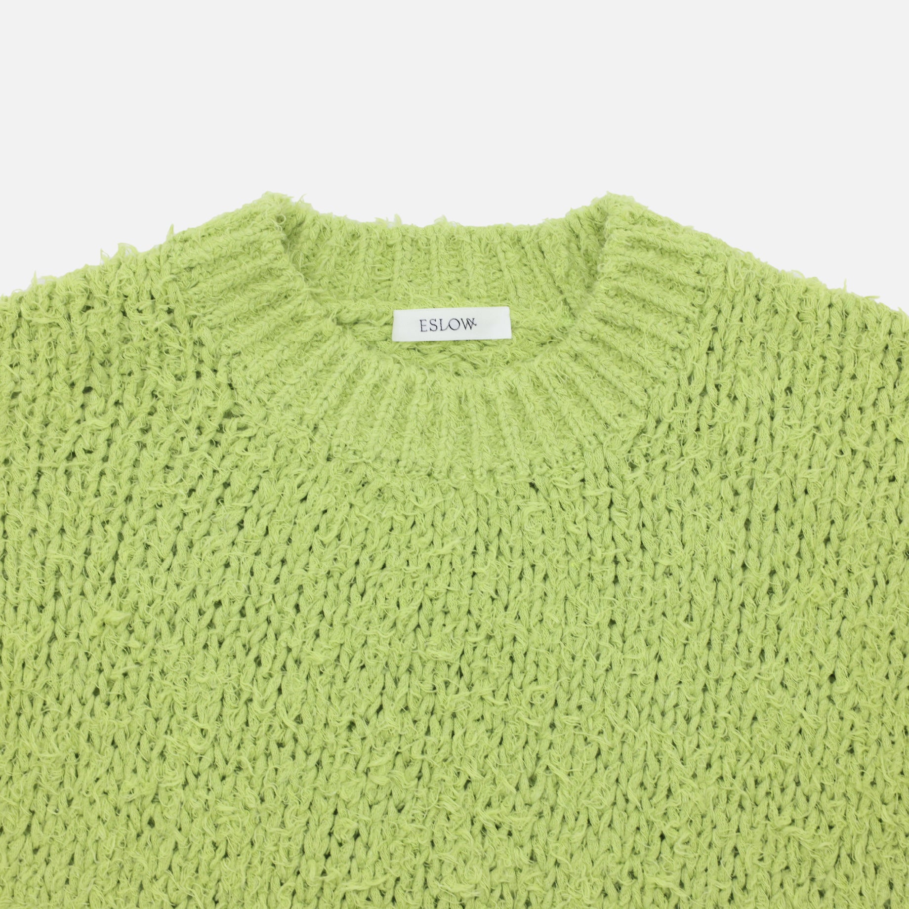 FUR COTTON CREWNECK PULLOVER（GREEN）