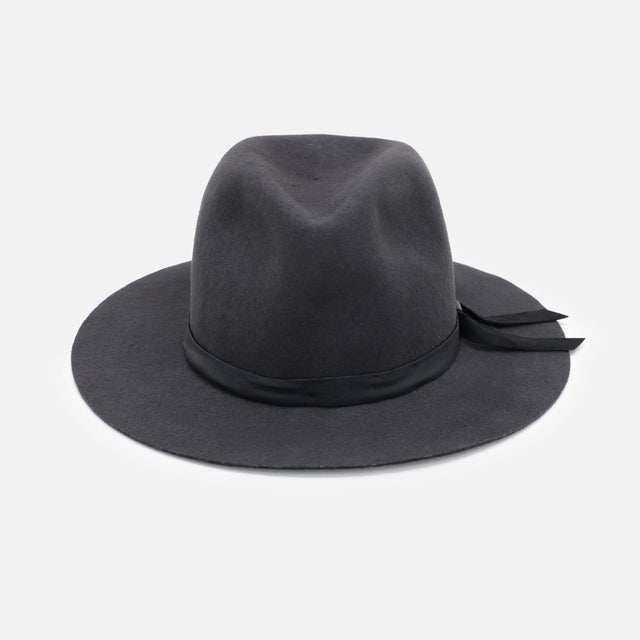 CRASHER HAT - WOOL FELT（BLACK）