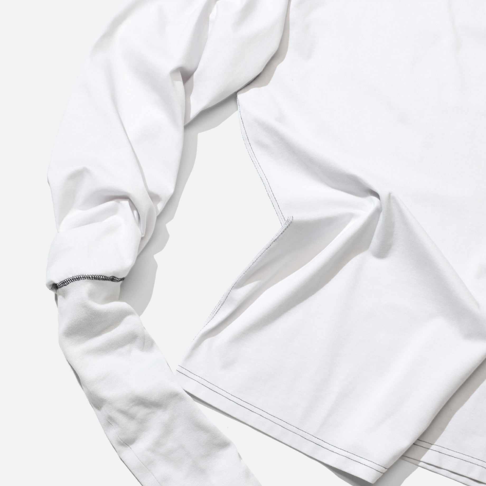 SUPER LONG RIB TEE （WHITE）