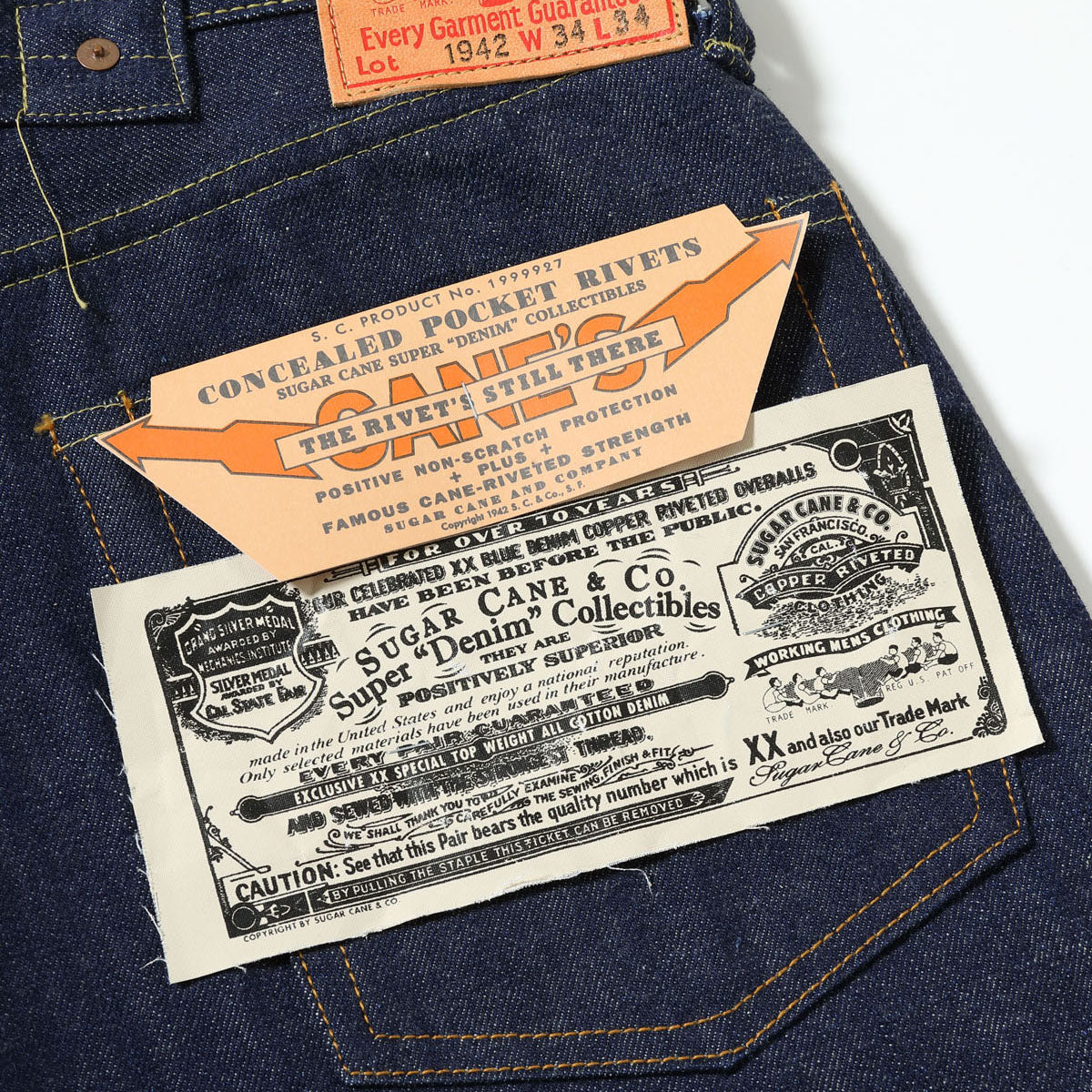 SUPER “DENIM” COLLECTIBLES #05 14.25OZ. BLUE DENIM WAIST OVERALLS “1942” MODEL　（420NVY NON WASH）