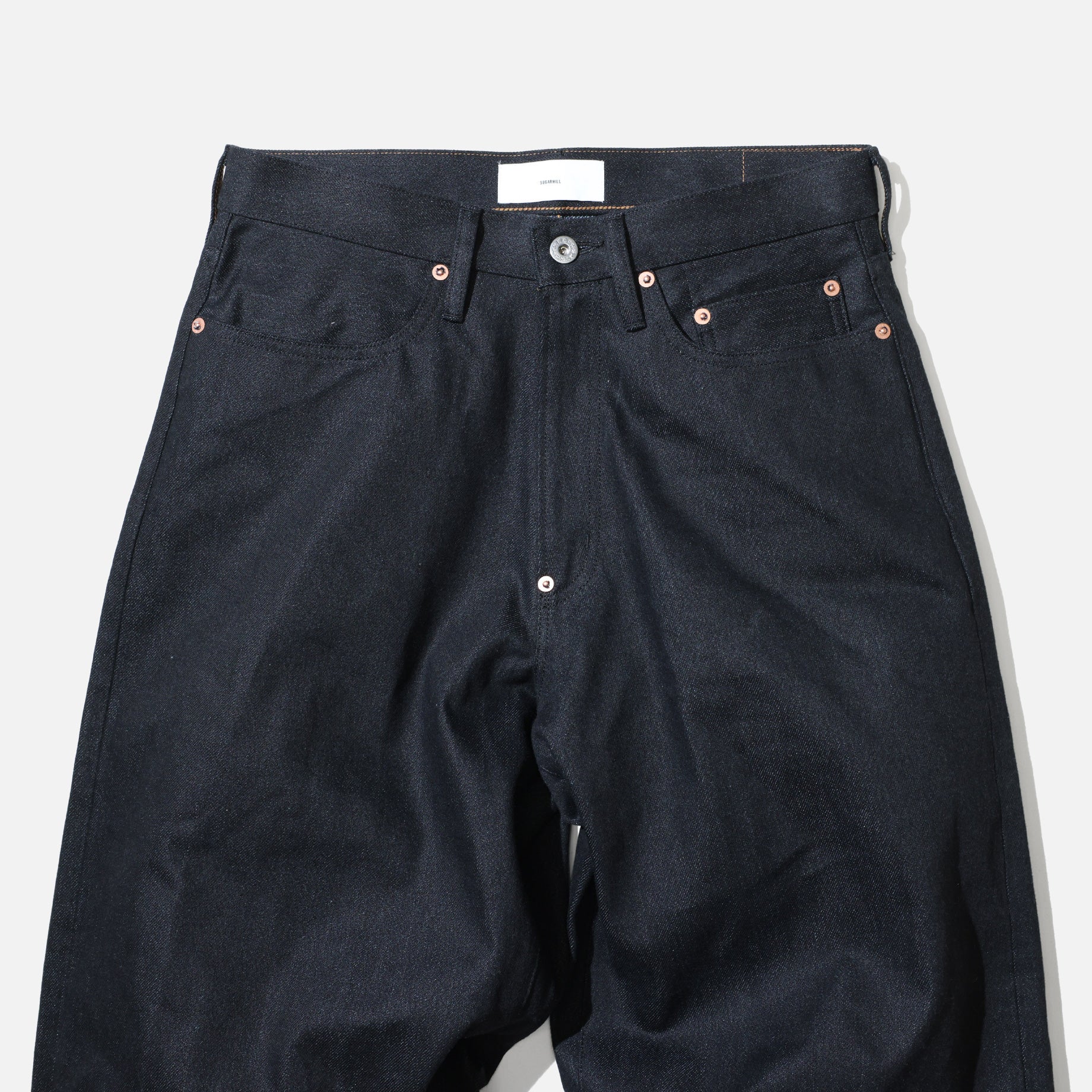 TWISTED HEATHER DENIM PANTS WIDE CUT（BLUE × BLACK）