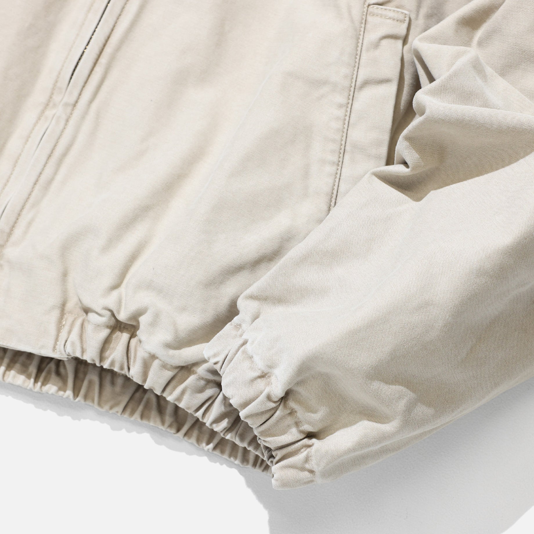 COTTON BACKSATIN - ZIP UP BLOUSON （F.BEIGE）