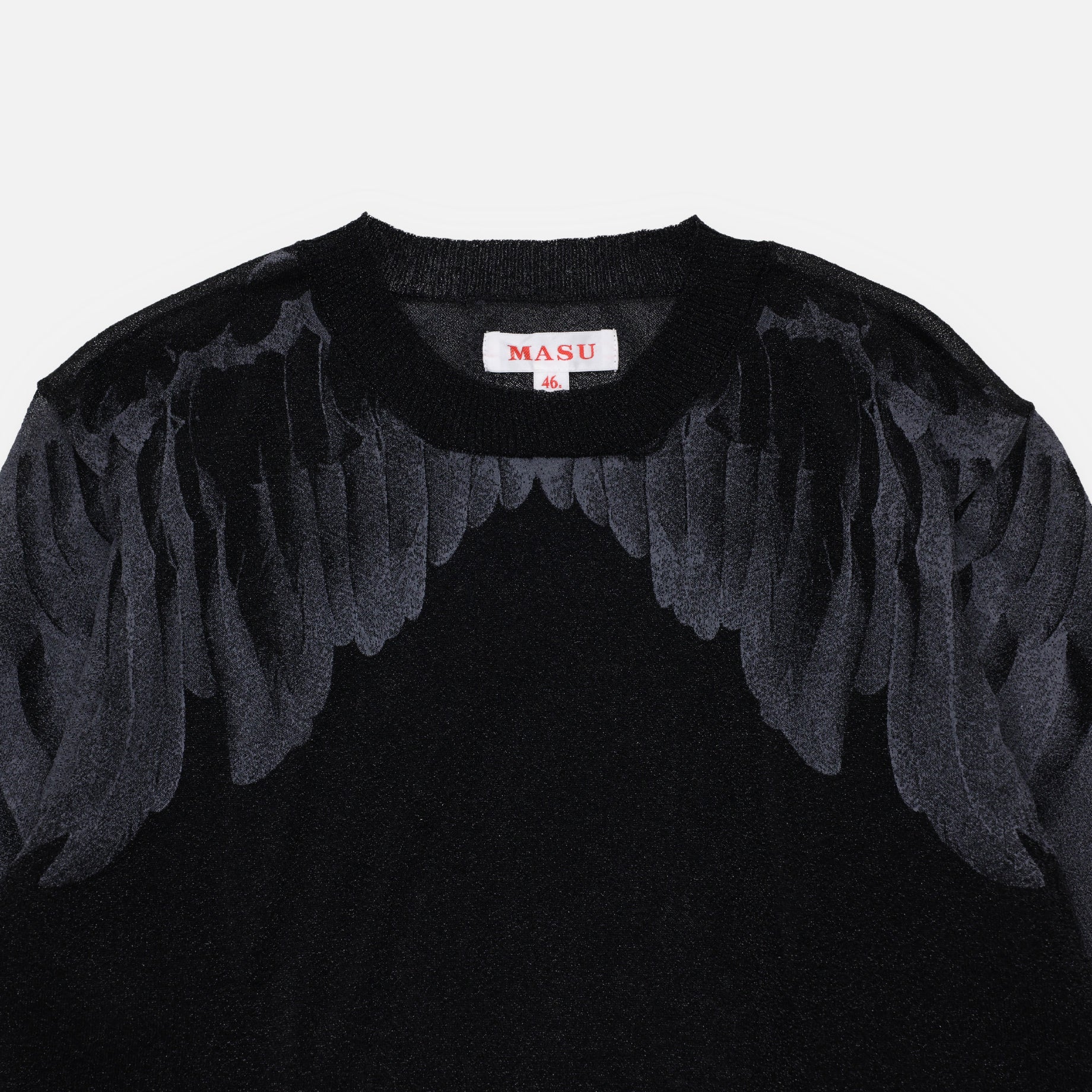 CLEAR ANGEL WING SWEATER（CLEAR BLACK）
