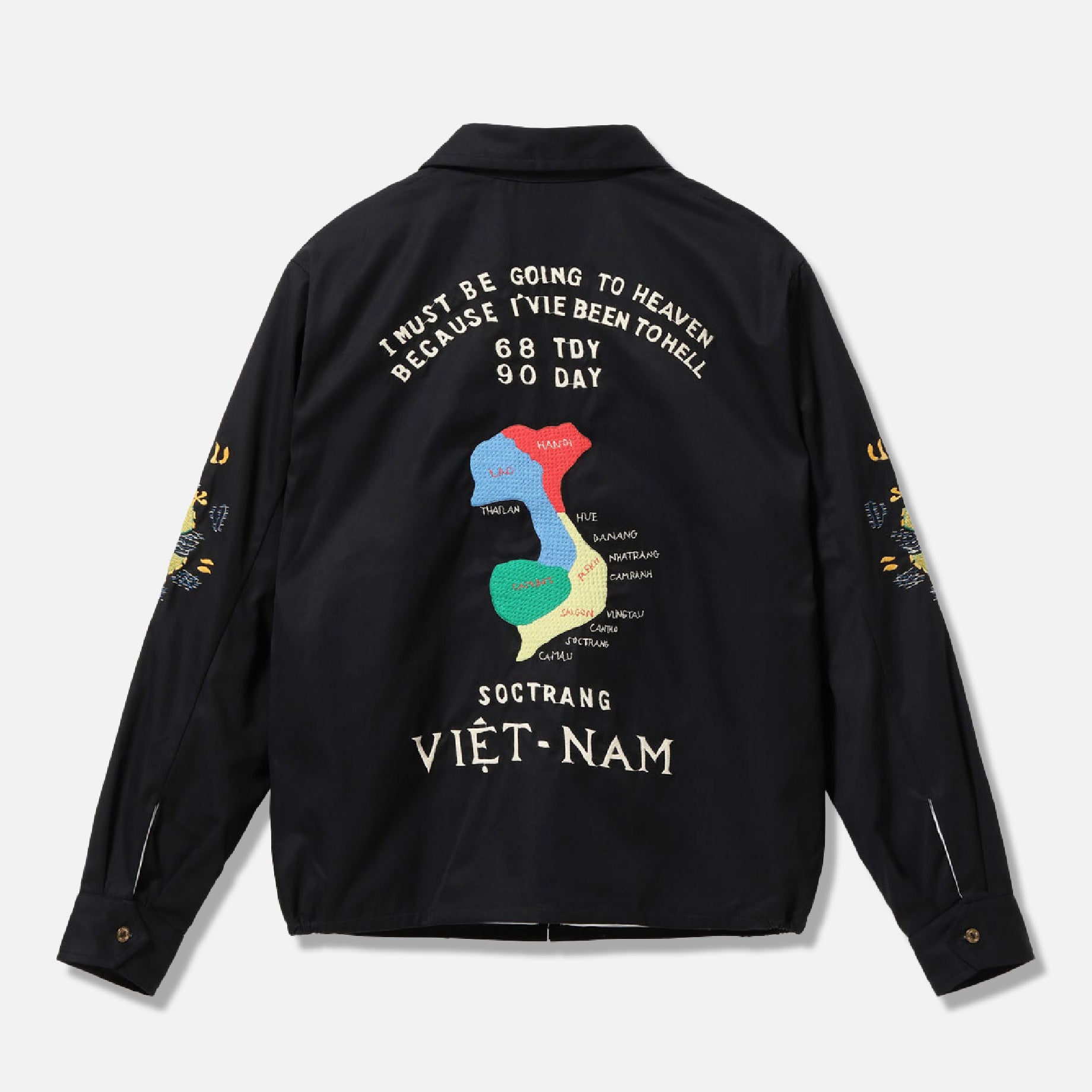 LATE 1960S STYLE COTTON VIETNAM JACKET “VIETNAM MAP” （BLACK）