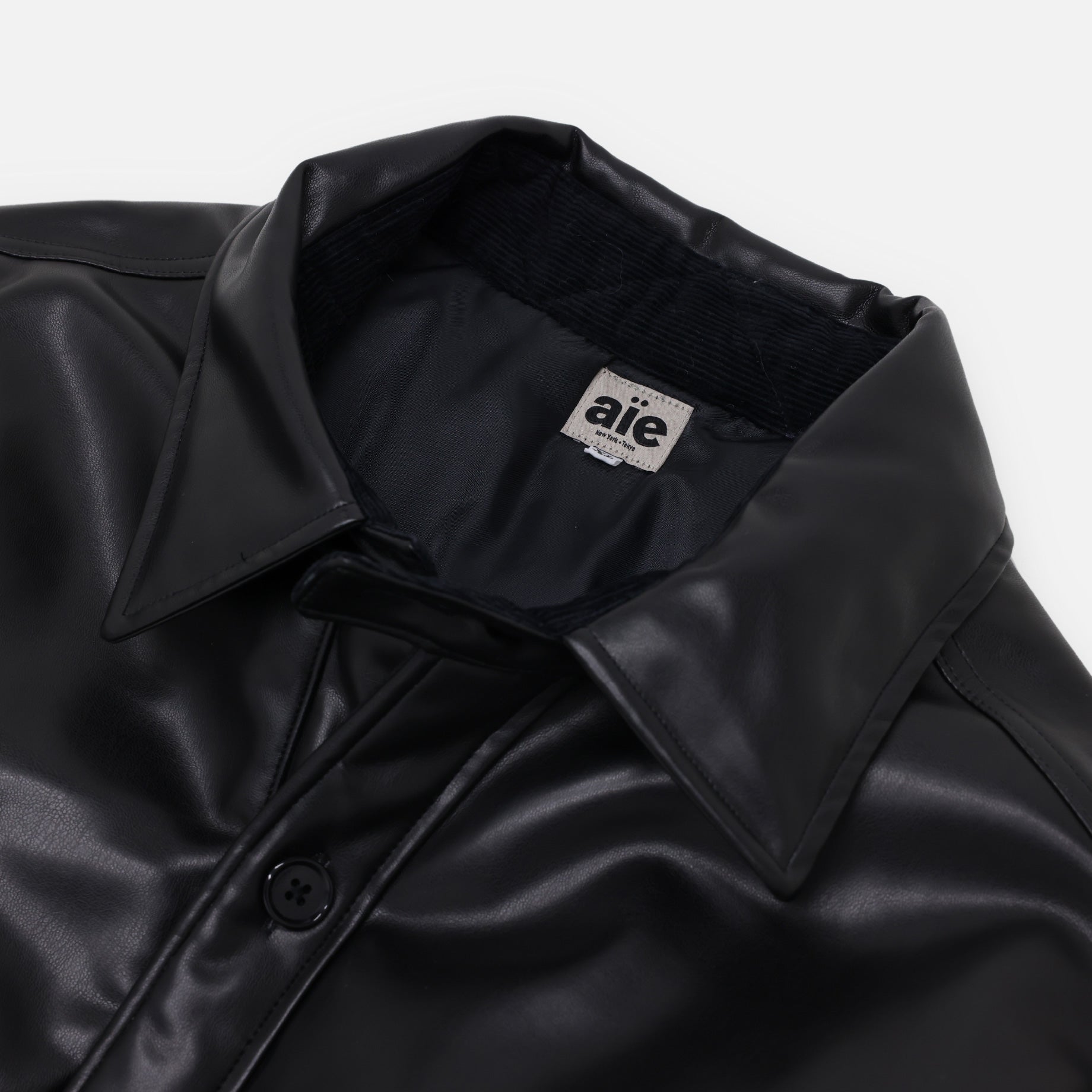 INSULATION CCPO SHIRT - SYNTHETIC LTHR.（BLACK）