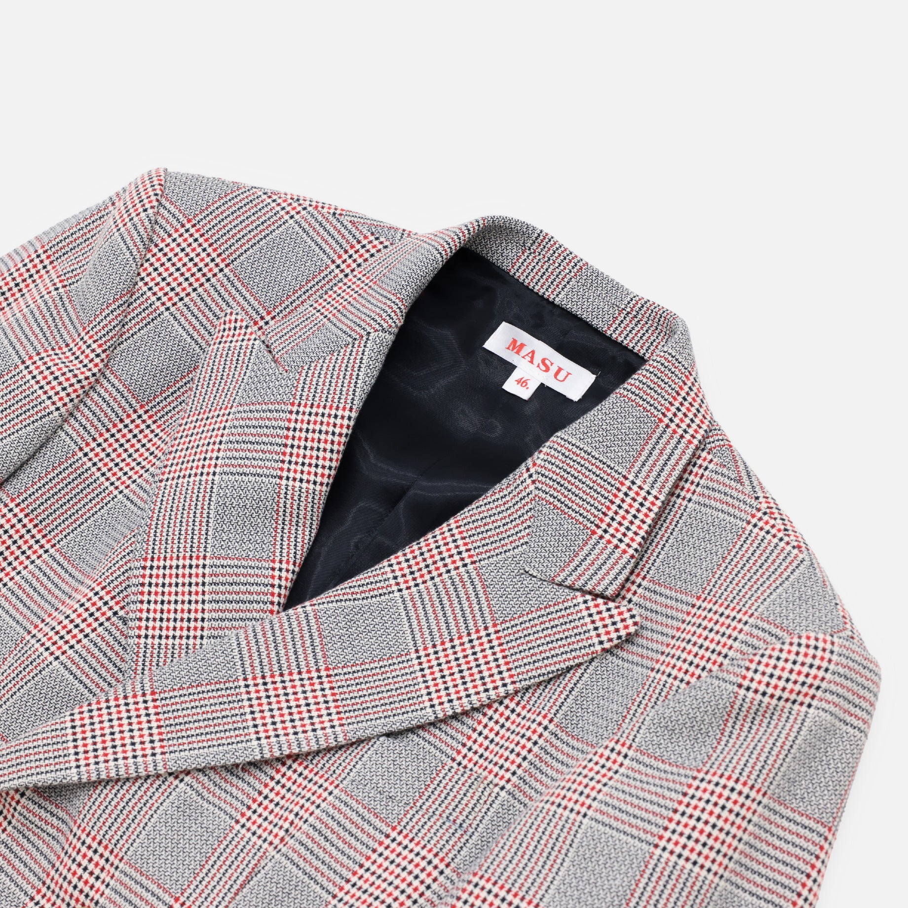 GLEN PLAID TAILORED JACKET（RED）