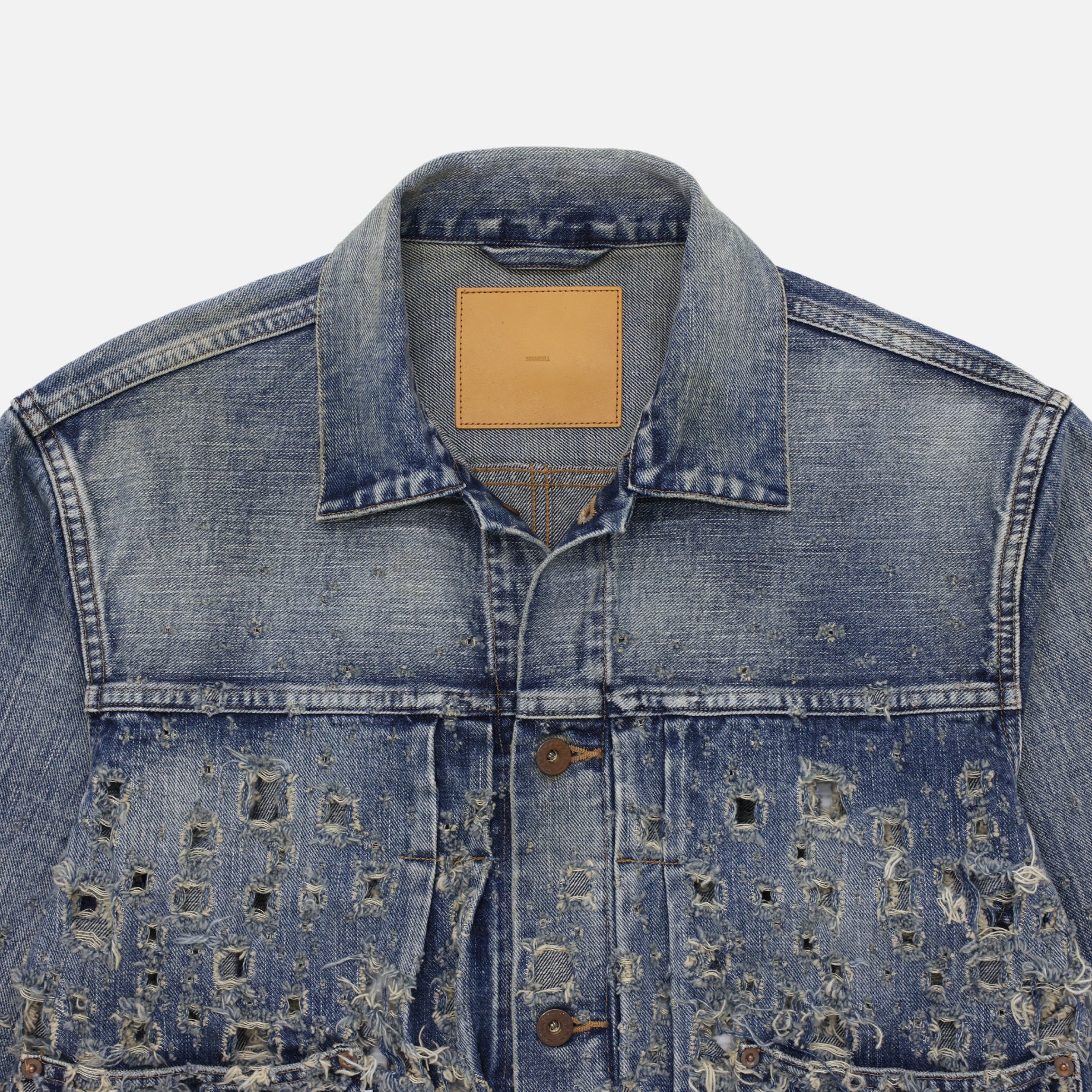 CRASHED MODERN DENIM JACKET（FADED INDIGO）