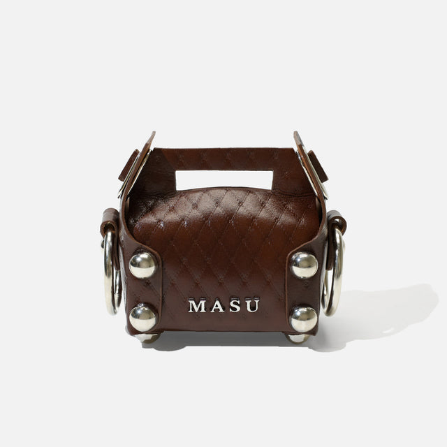 LEATHER CAKE BAG PETIT（BROWN）