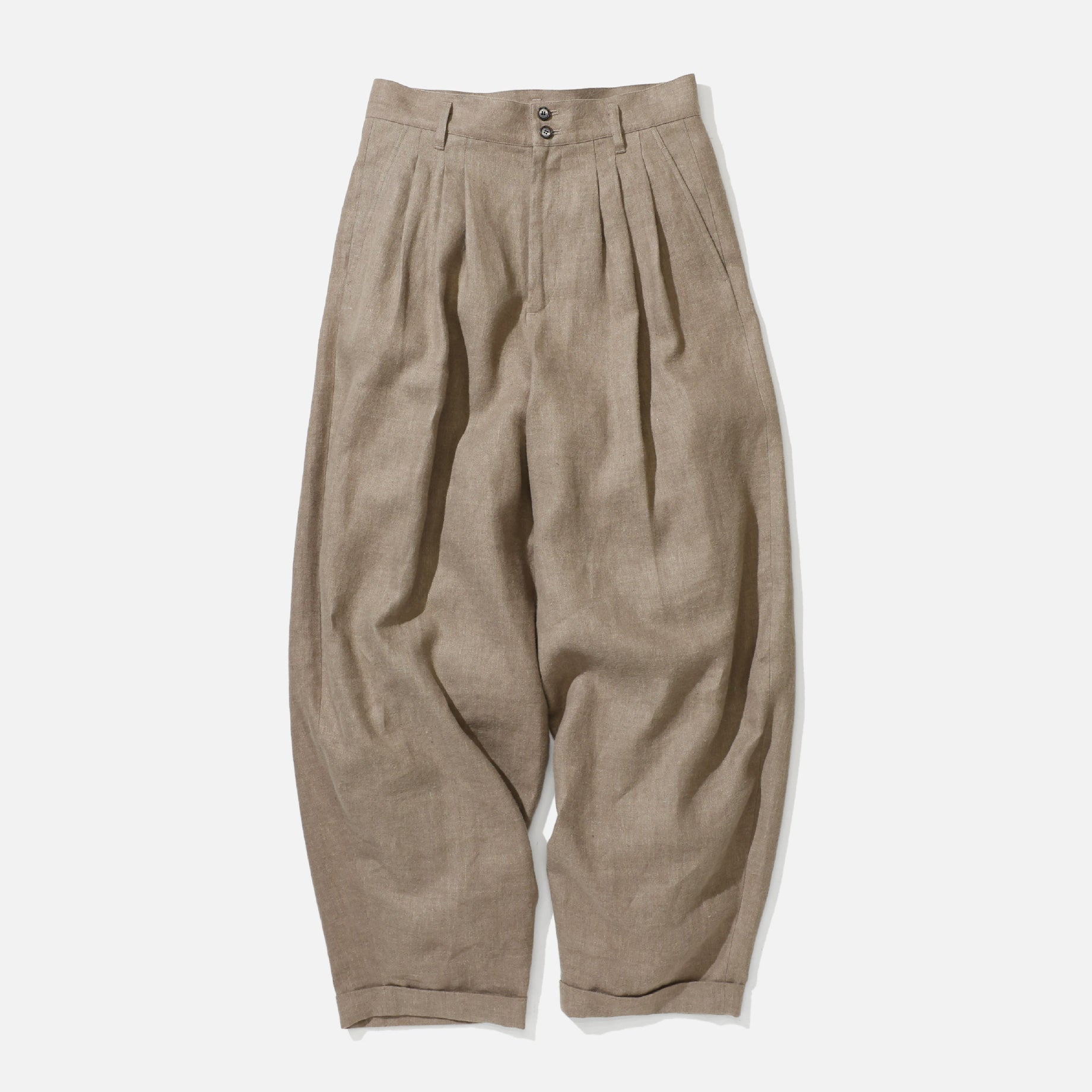 BALLOON WIDE SLACKS（BEIGE）