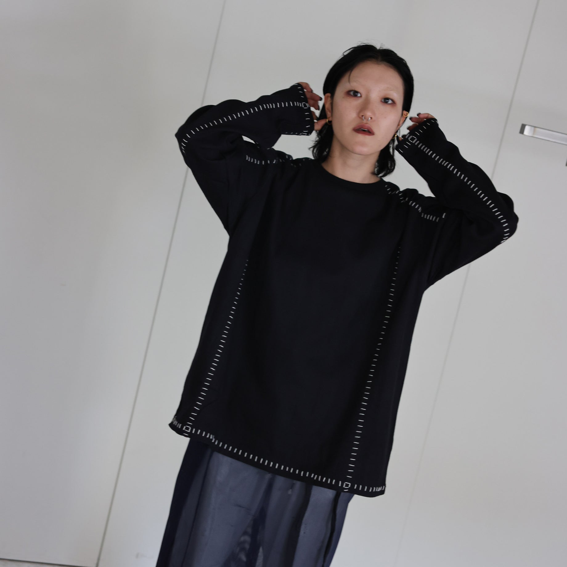 ARTISAN MAP LONG SLEEVE TEE（BLACK）
