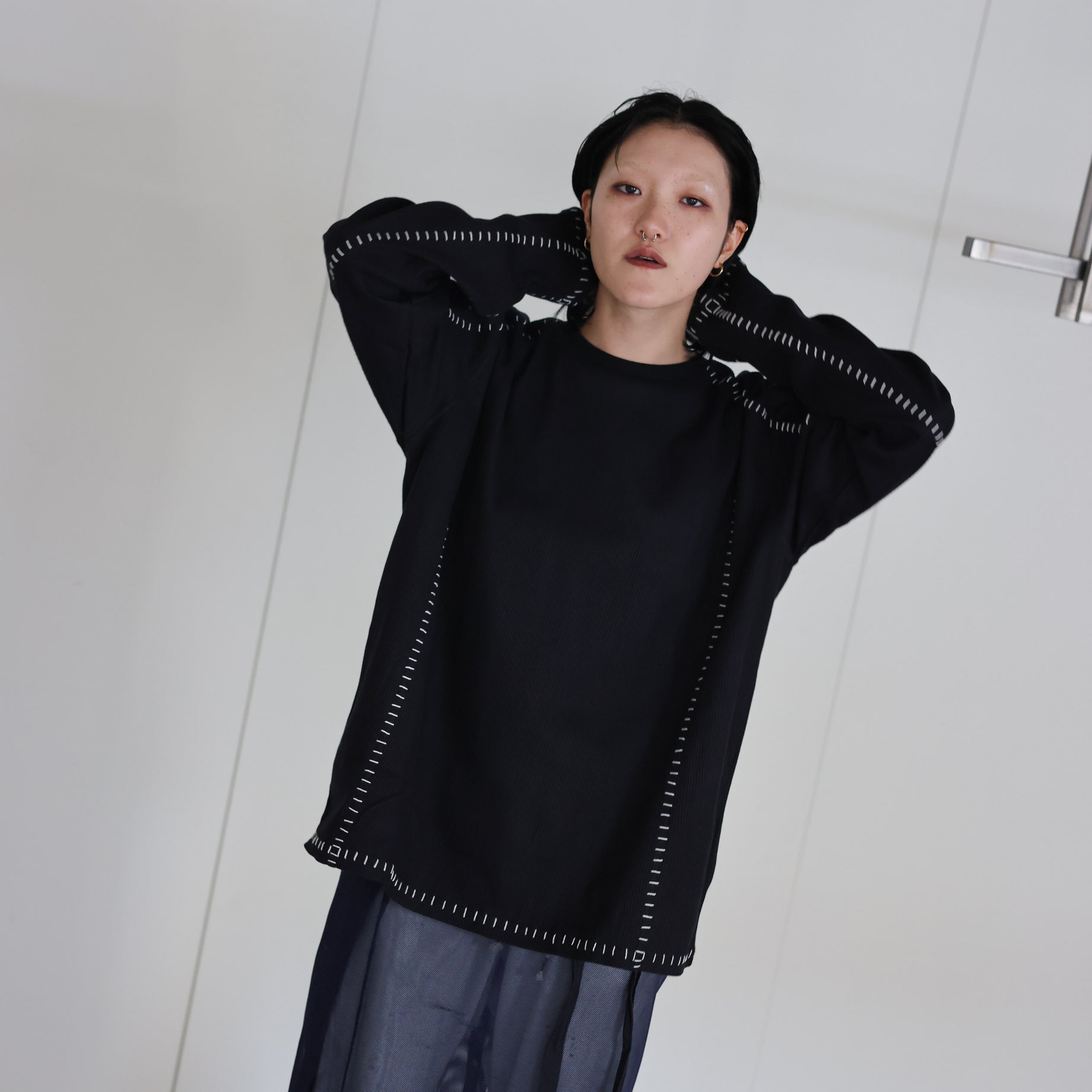 ARTISAN MAP LONG SLEEVE TEE（BLACK）