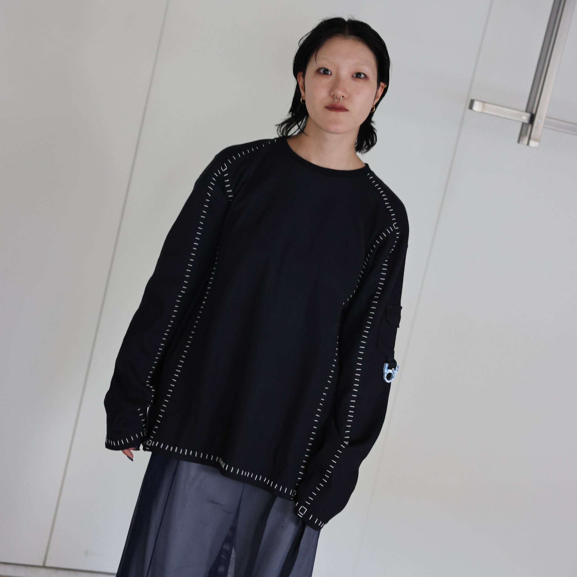 ARTISAN MAP LONG SLEEVE TEE（BLACK）
