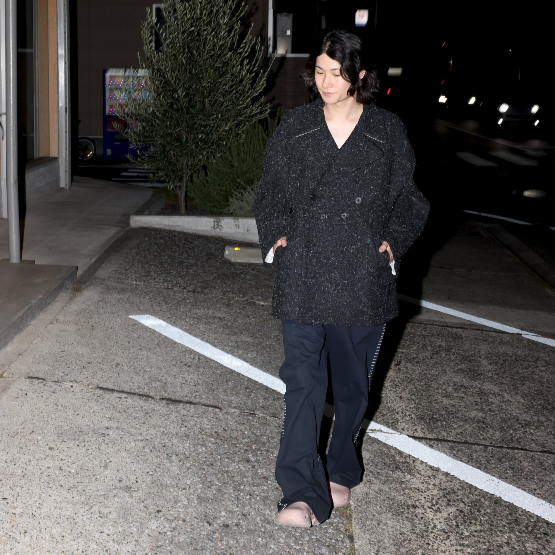HUGE PEA COAT （BLACK）