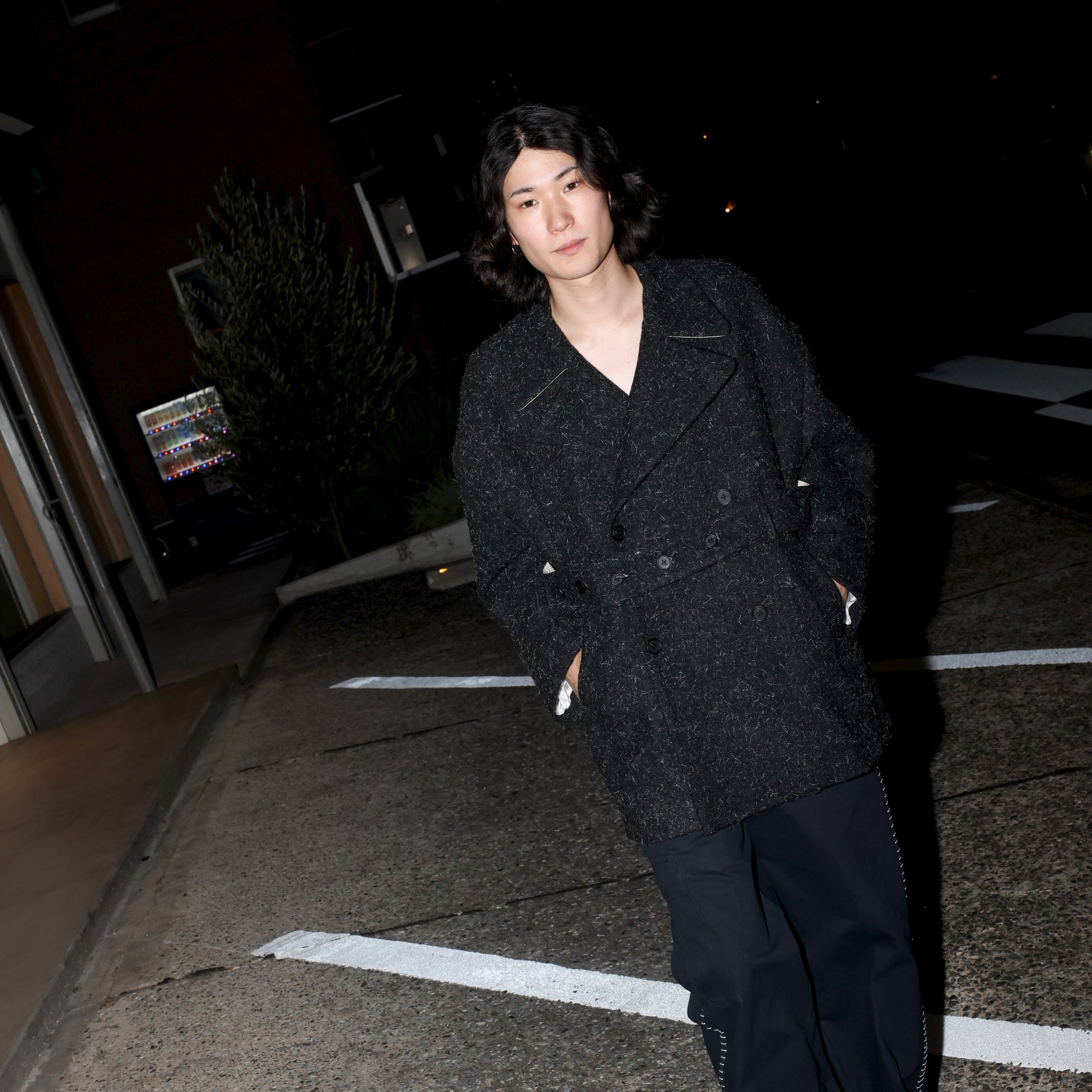 HUGE PEA COAT （BLACK）