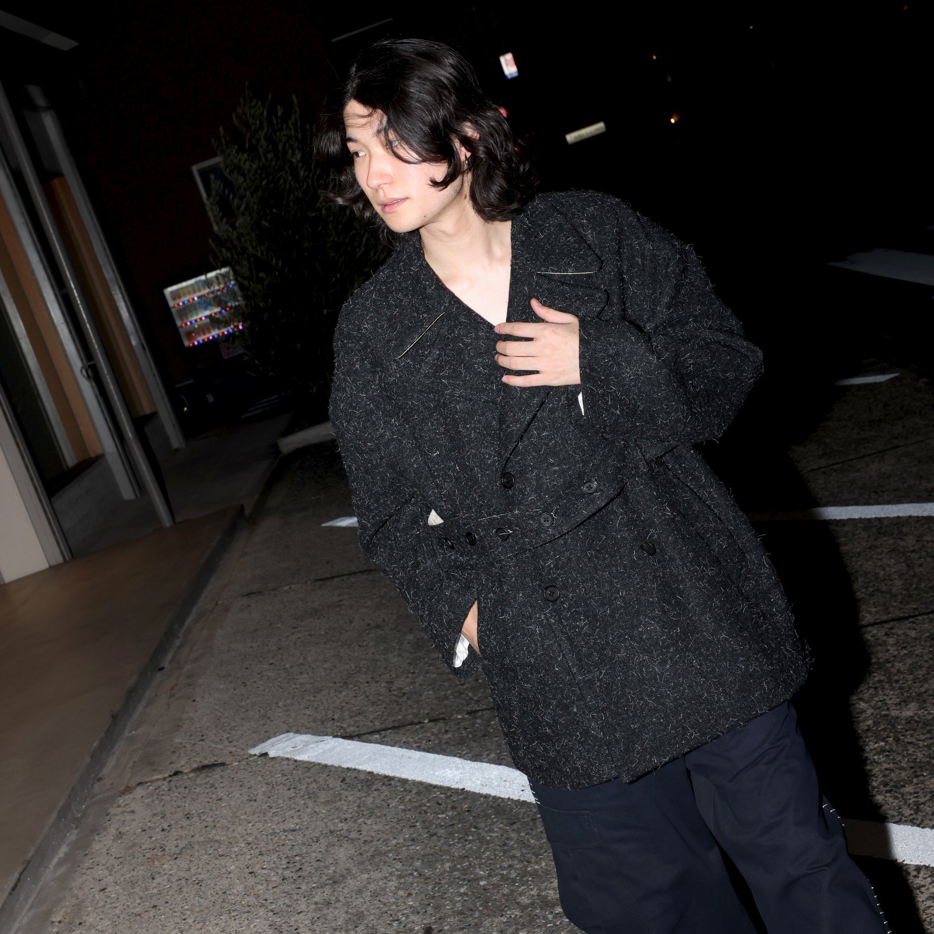 HUGE PEA COAT （BLACK）