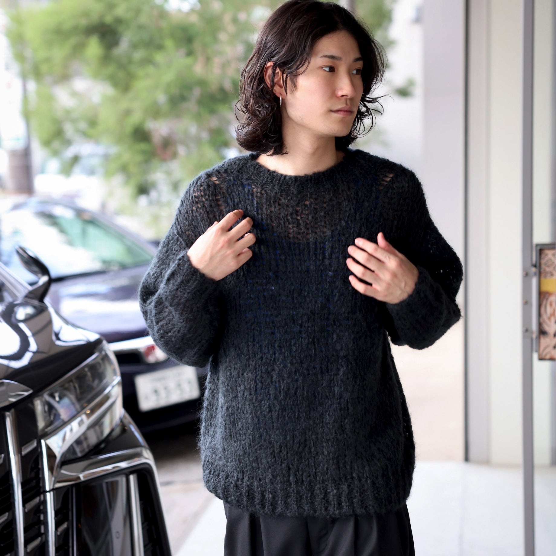 MOHAIR PULLOVER KNIT（BLACK）