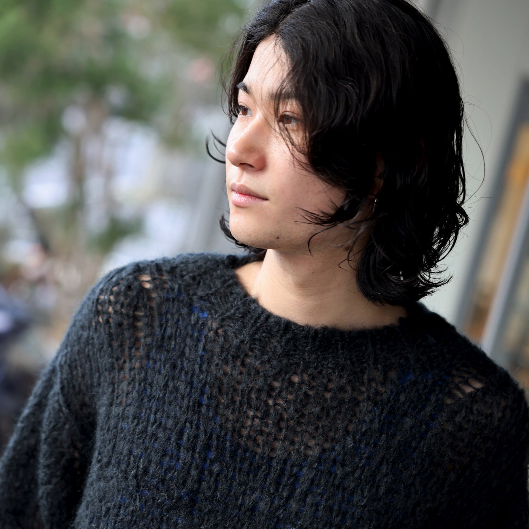 MOHAIR PULLOVER KNIT（BLACK）