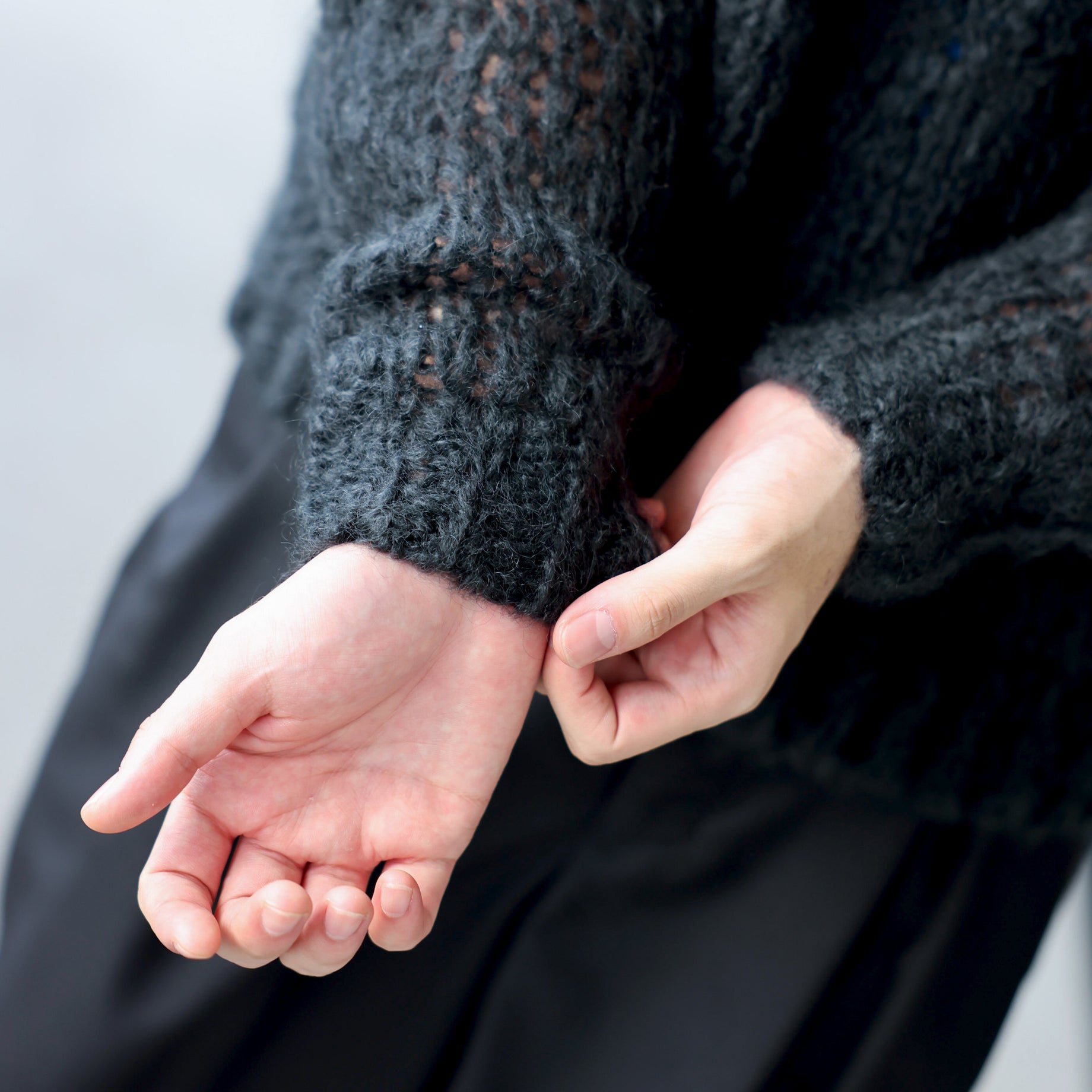 MOHAIR PULLOVER KNIT（BLACK）