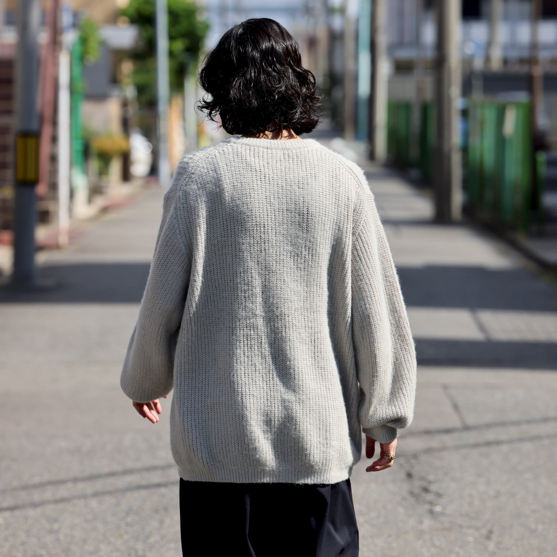 CREW NECK KNIT （L.BEIGE）