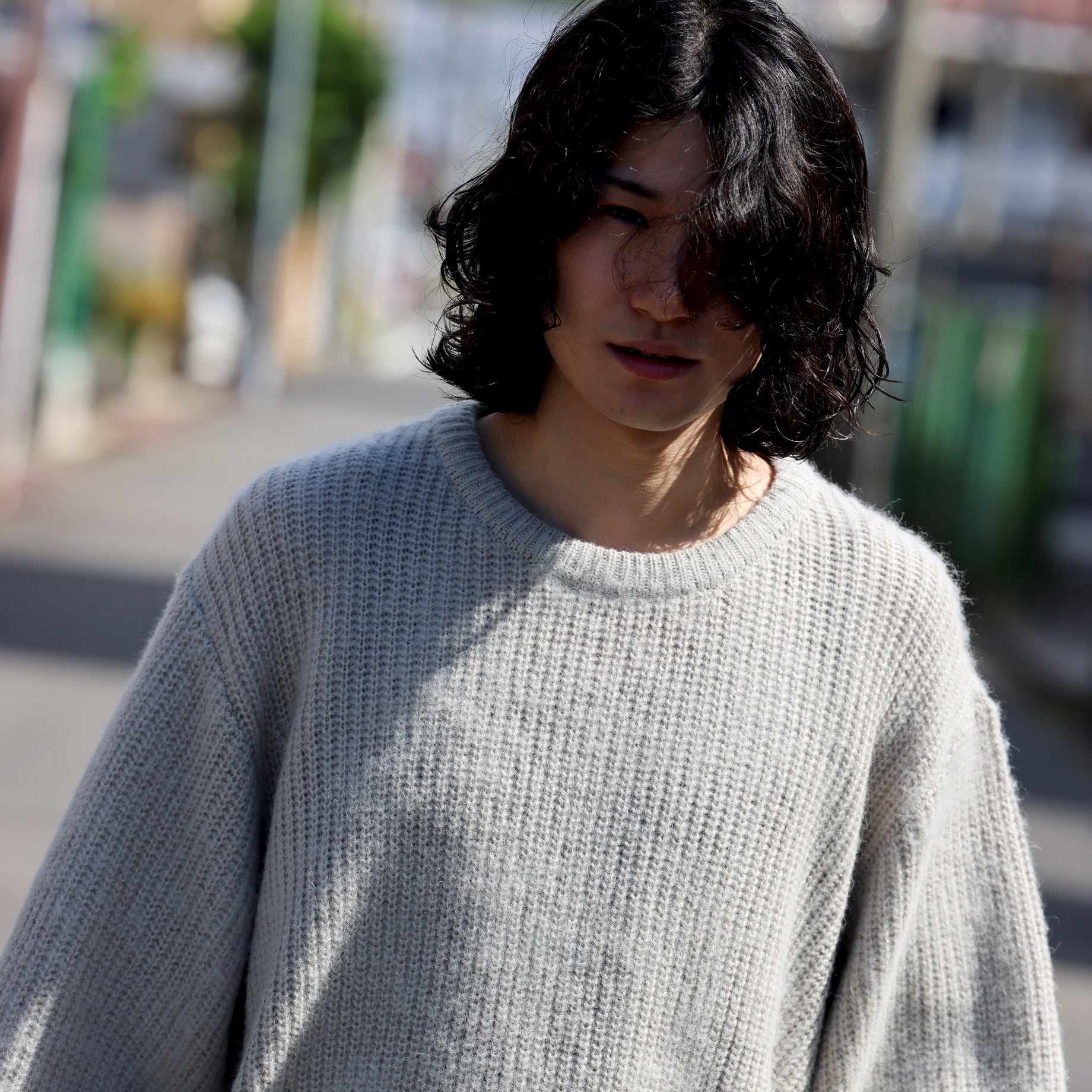CREW NECK KNIT （L.BEIGE）