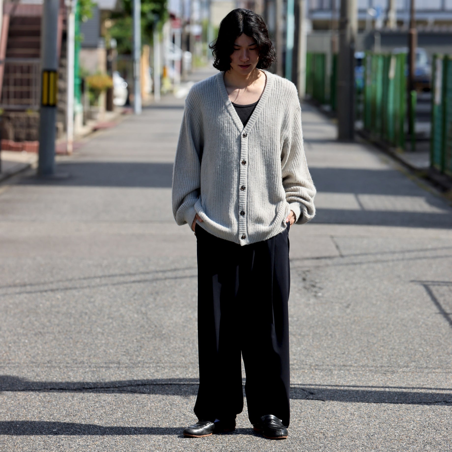 KNIT CARDIGAN （L.BEIGE）