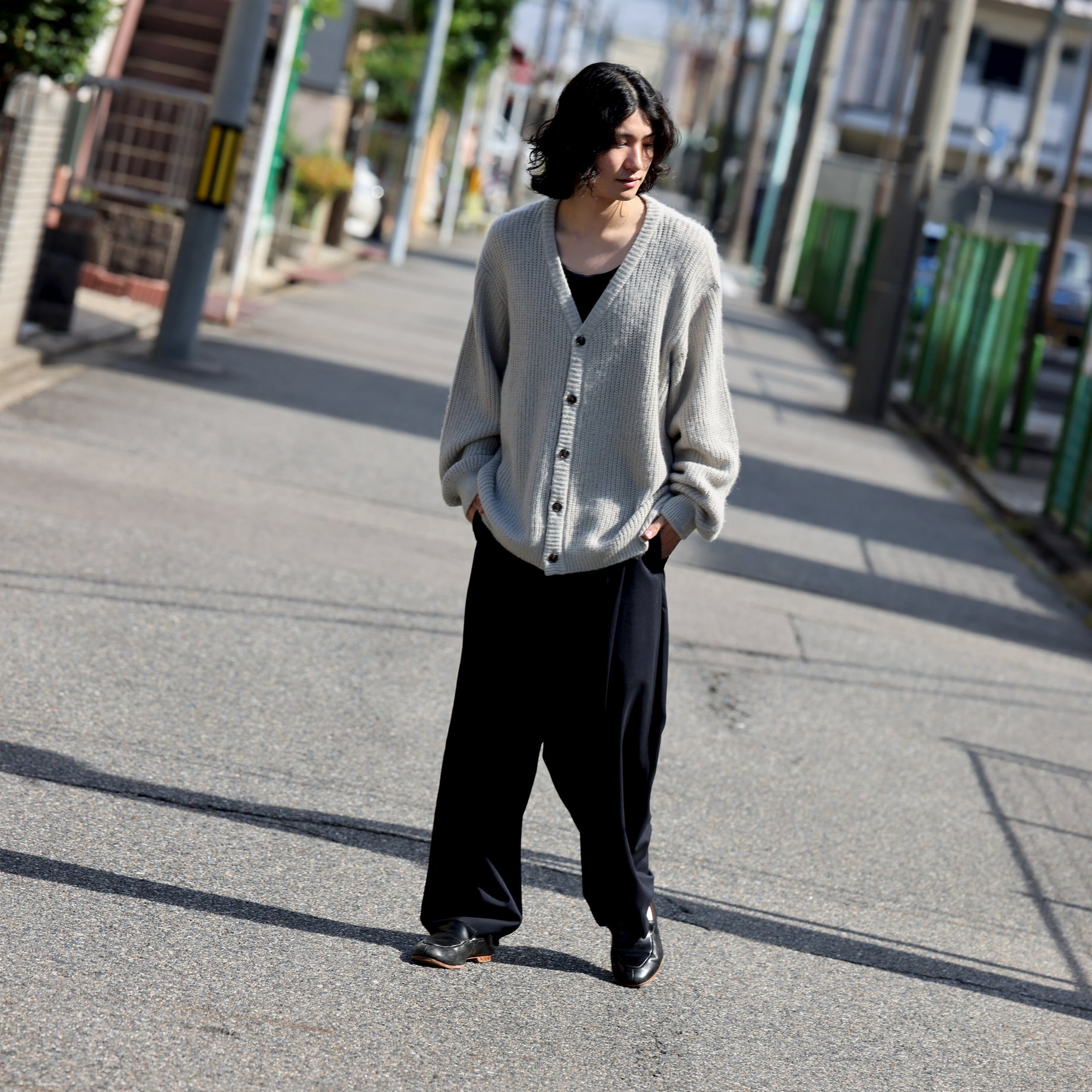 KNIT CARDIGAN （L.BEIGE）