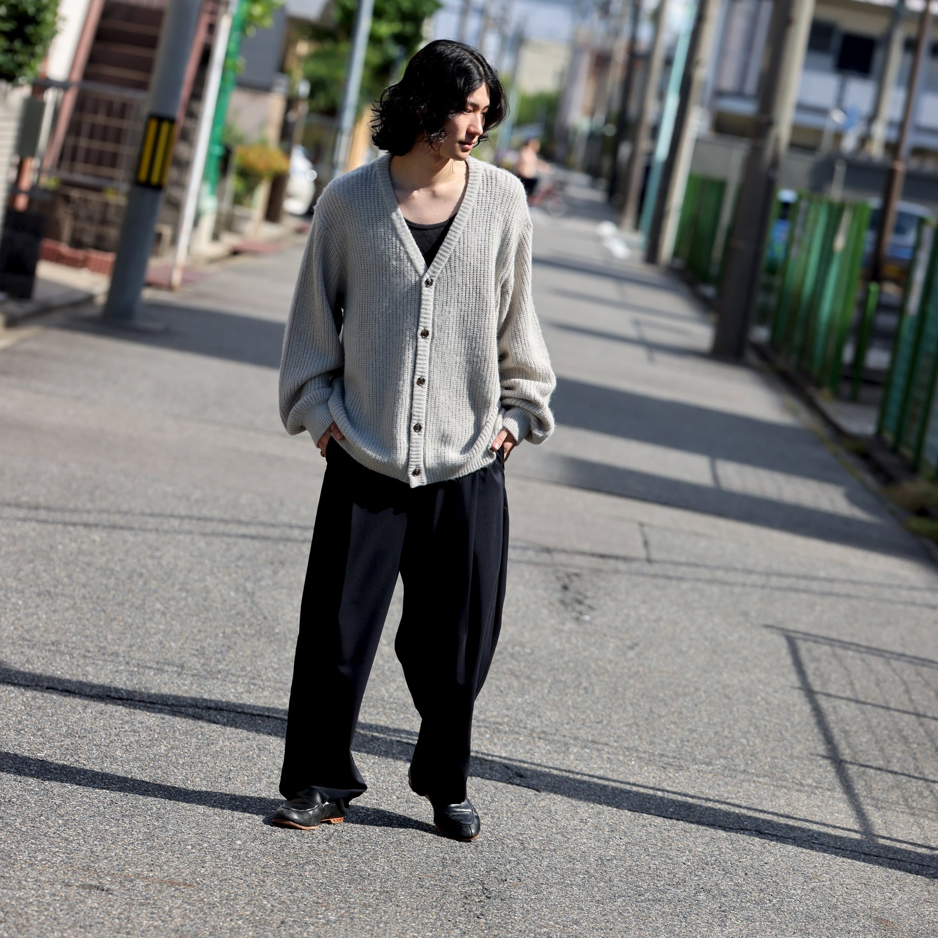 KNIT CARDIGAN （L.BEIGE）