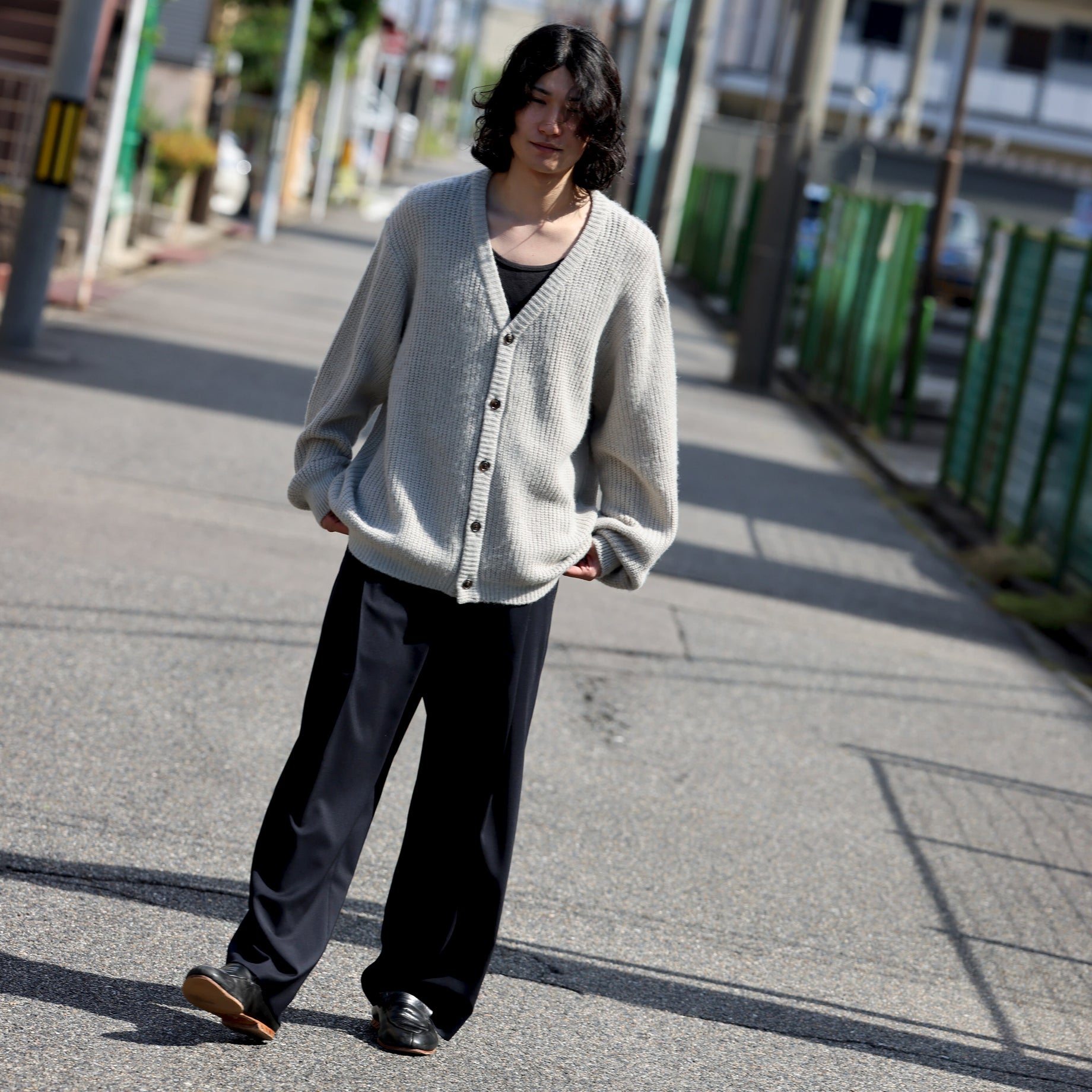 KNIT CARDIGAN （L.BEIGE）