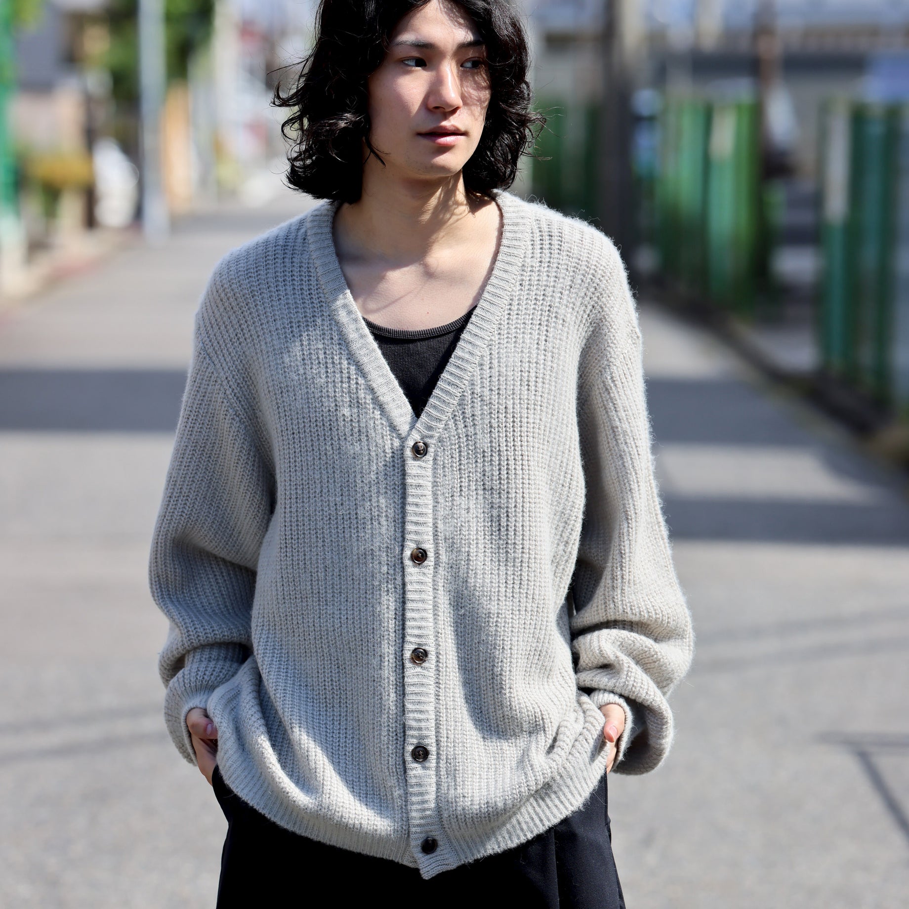 KNIT CARDIGAN （L.BEIGE）